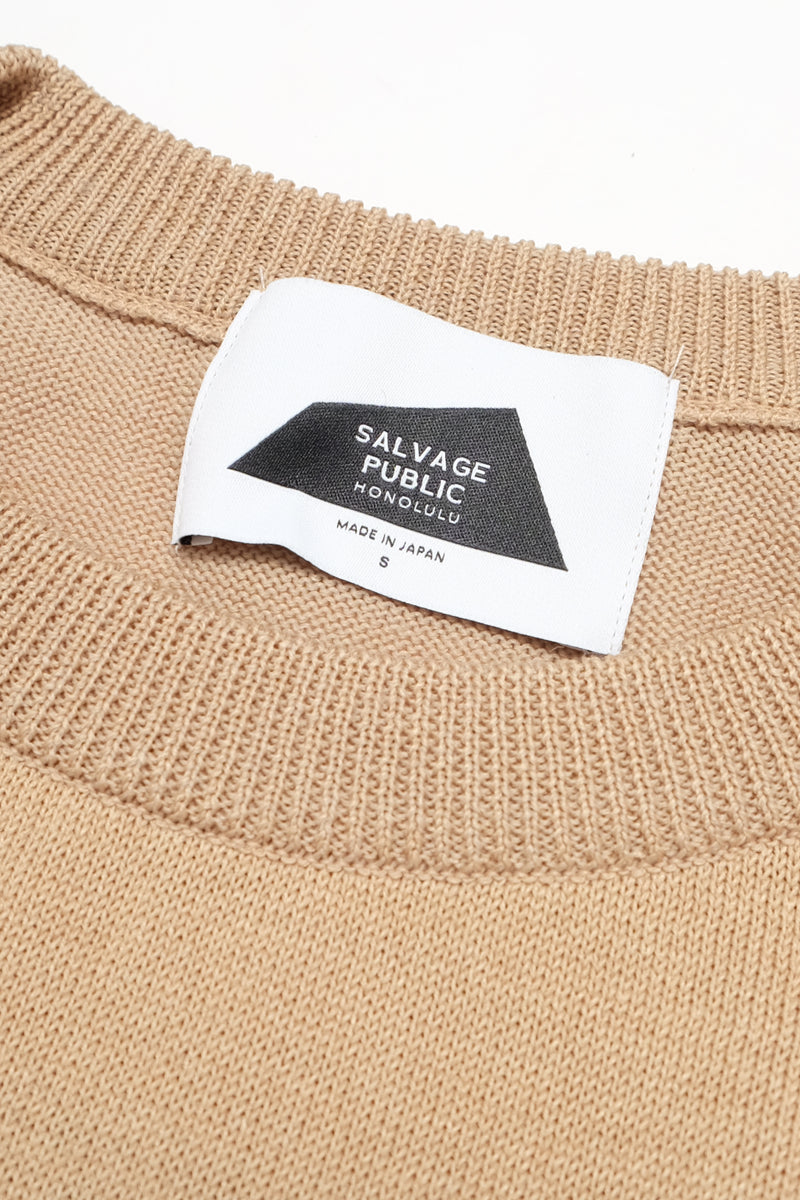 Jacquard Crewneck Knit - Lauaʻe - Beige