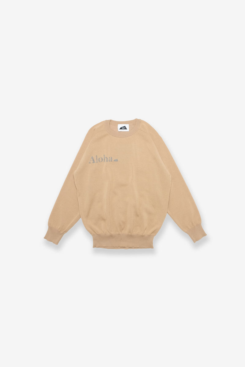 Jacquard Crewneck Knit - Lauaʻe - Beige