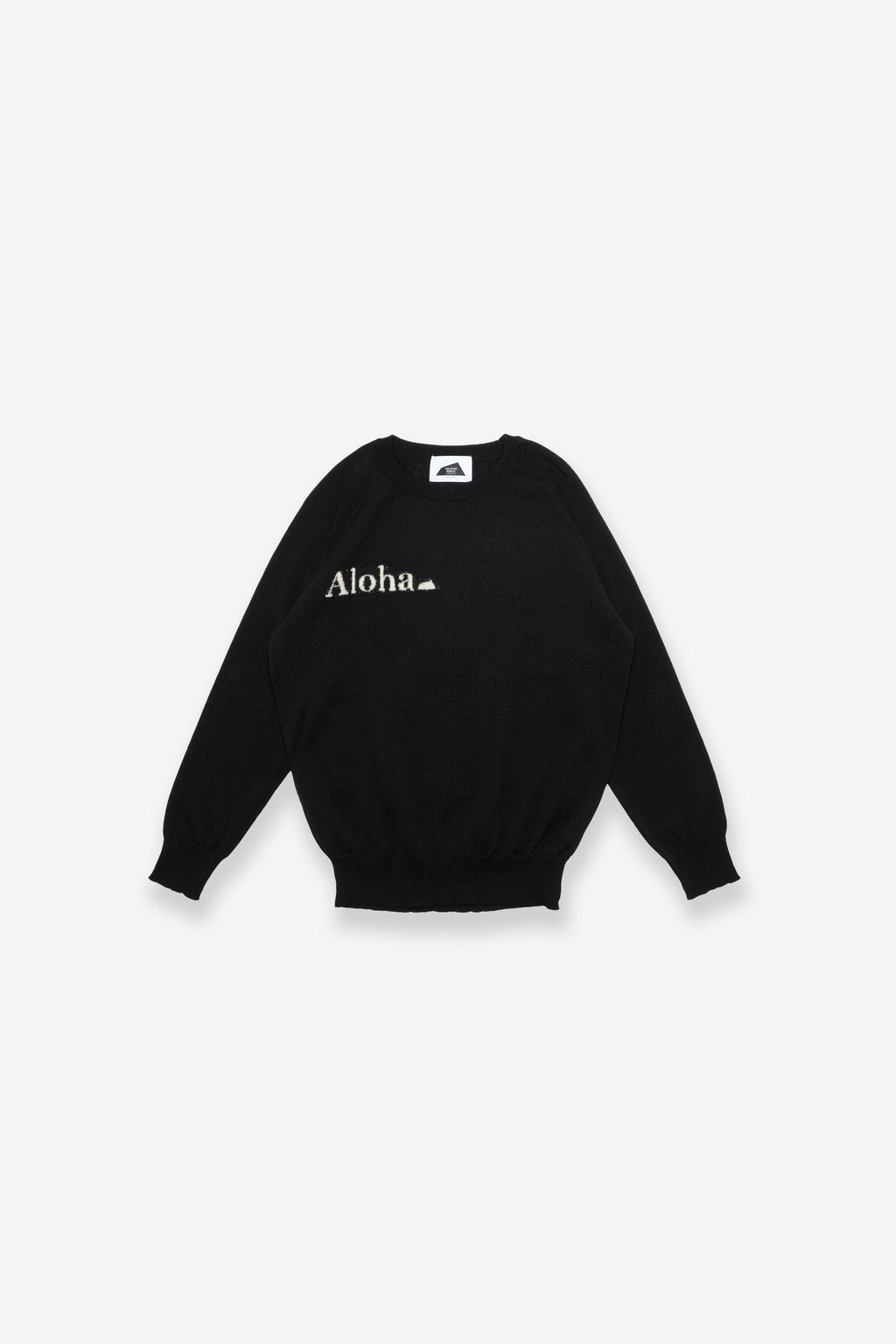 Jacquard Crewneck Knit - Lauaʻe - Black