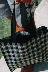 Jacquard Knit Market Bag - Palaka - Black