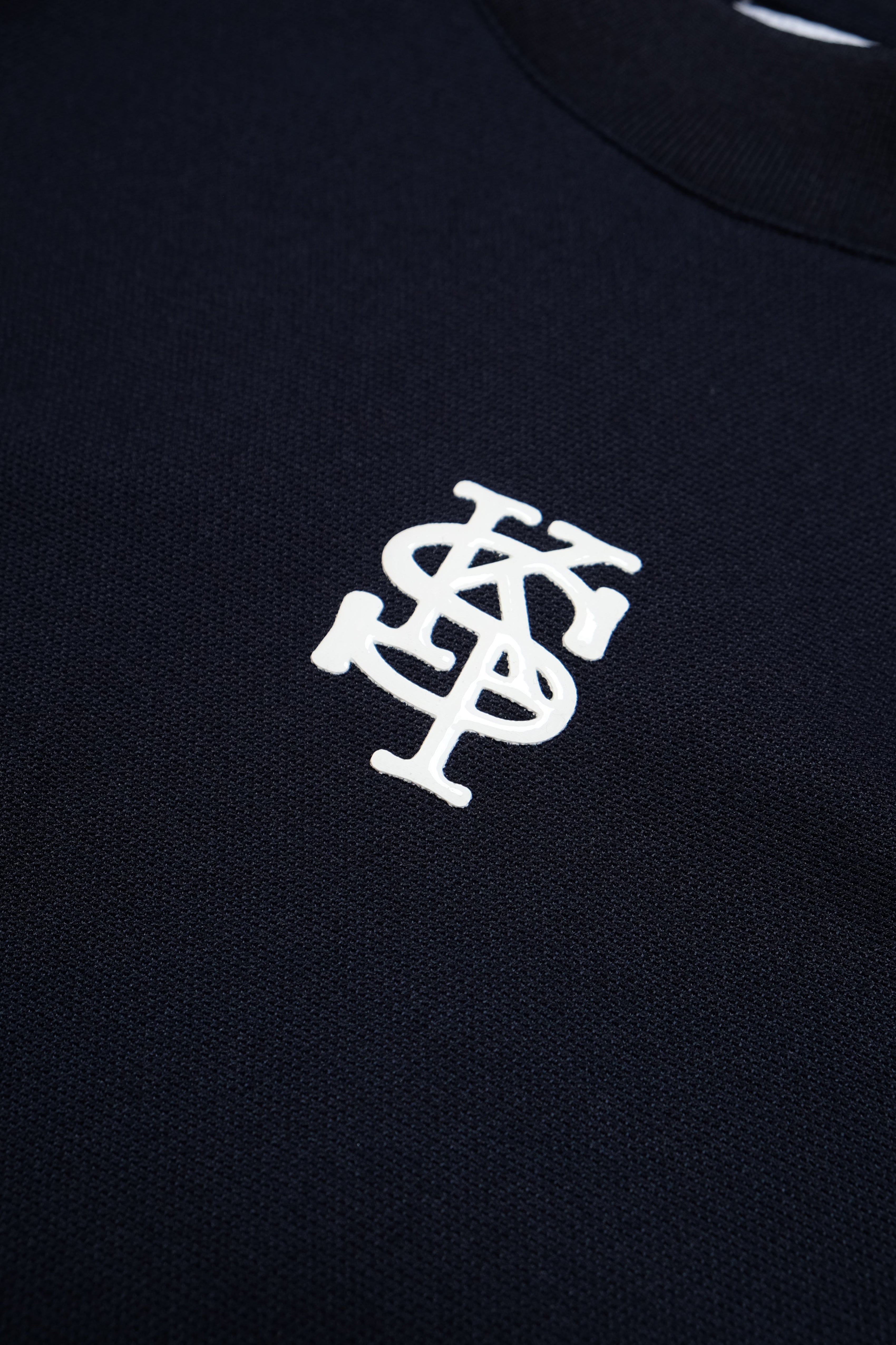 Mālama Pique Shirt - SVP Monogram - Navy
