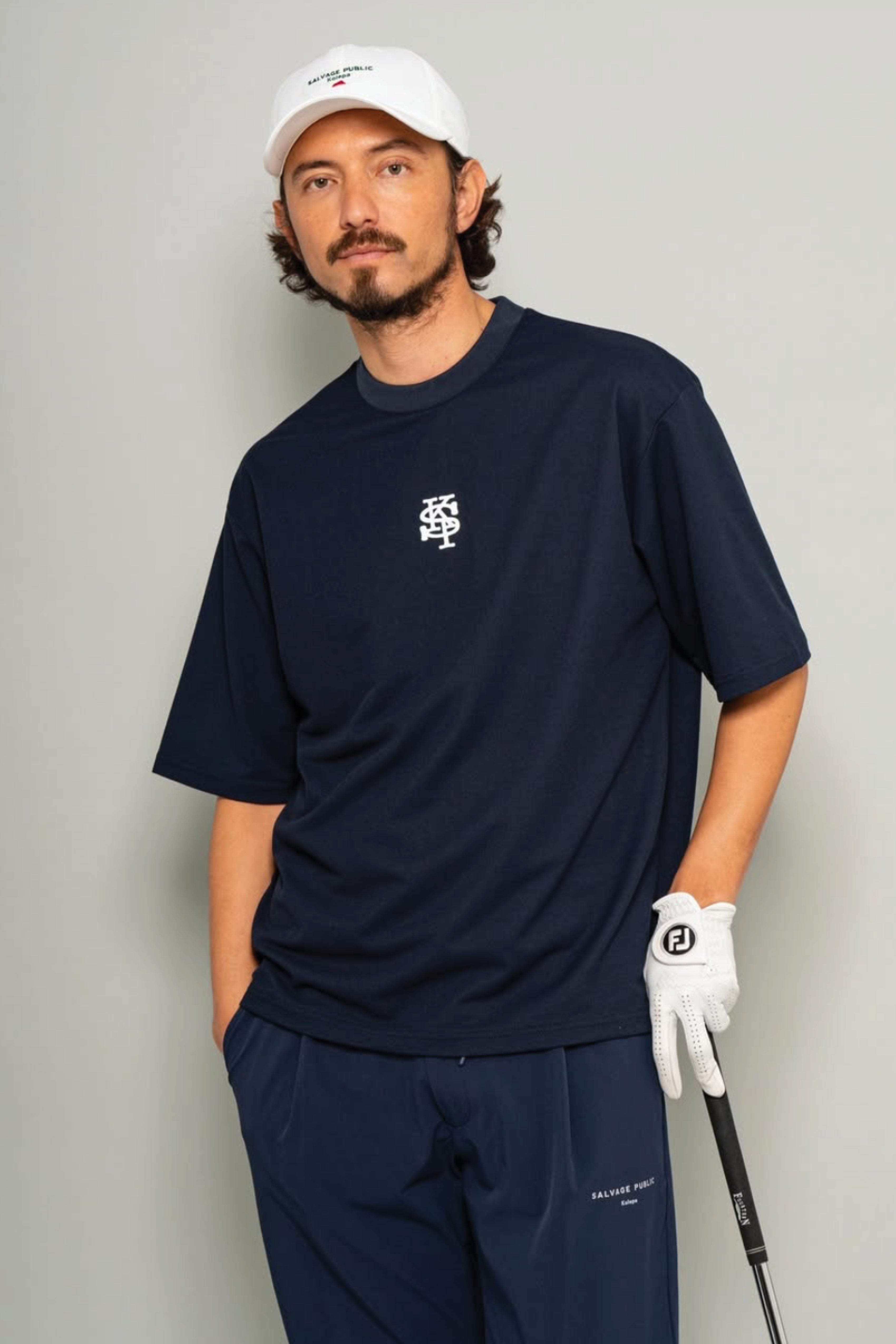 Mālama Pique Shirt - SVP Monogram - Navy
