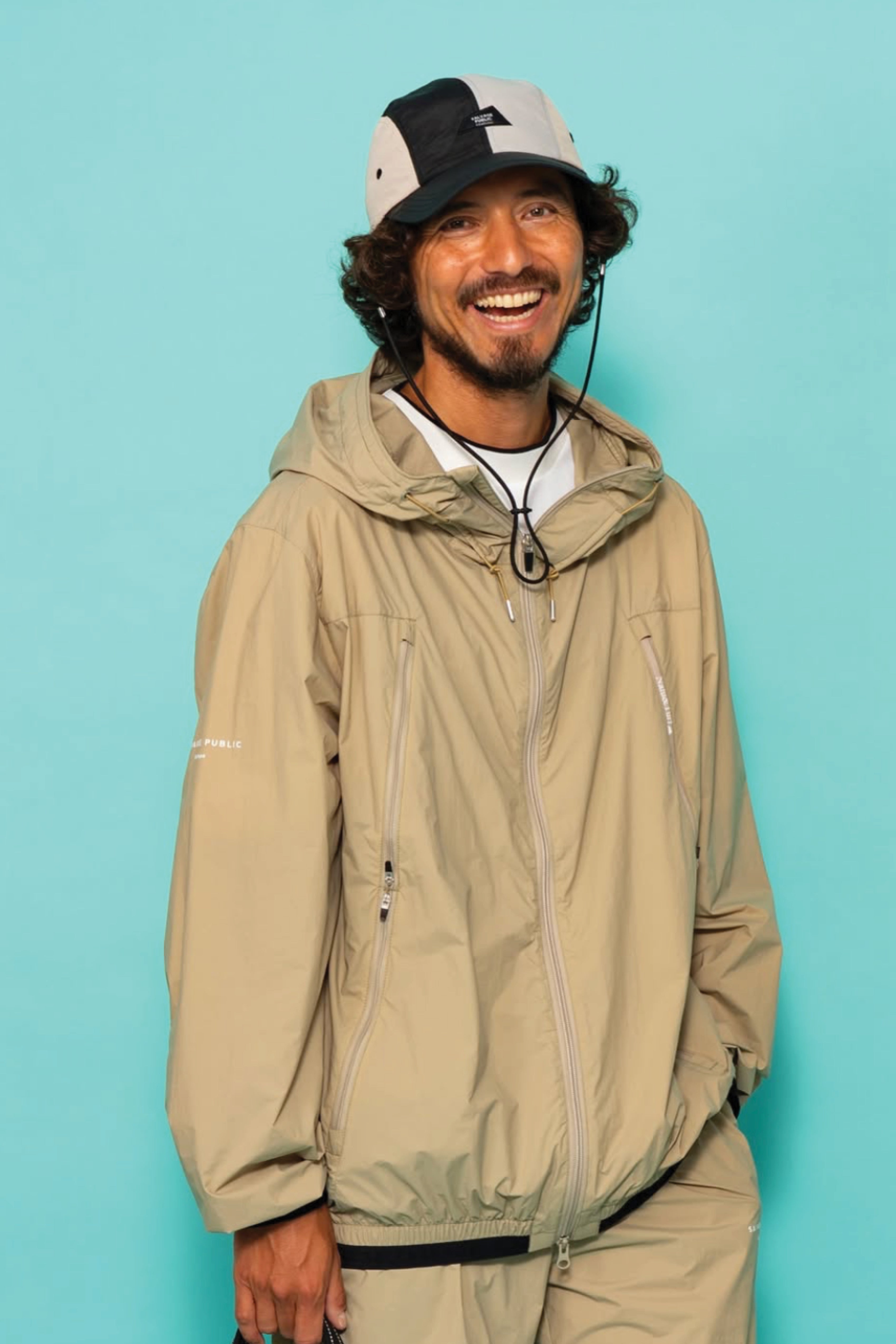 Hayden Nylon Zip Jacket - Sand