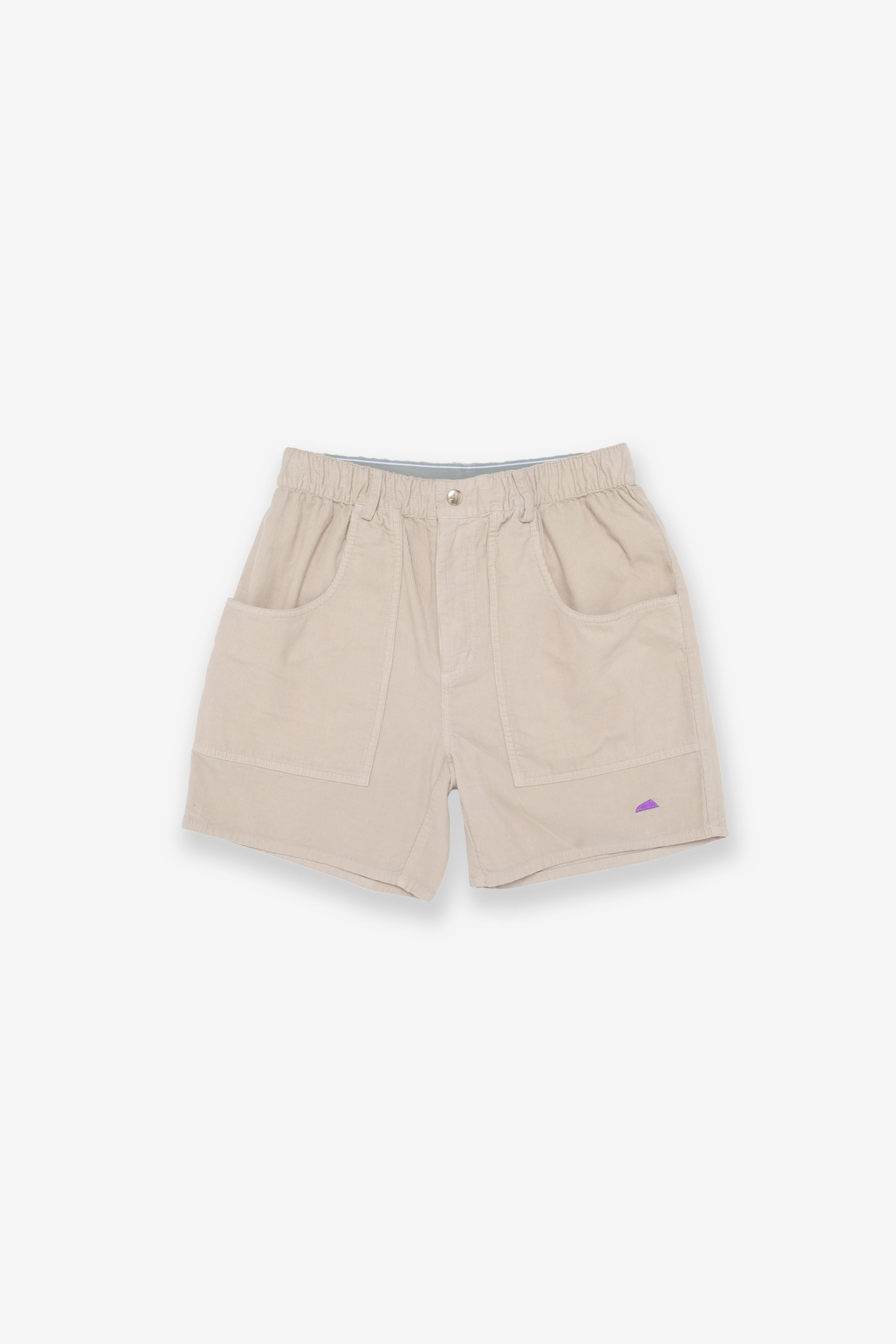 Uka Corduroy Short - Silver Grey