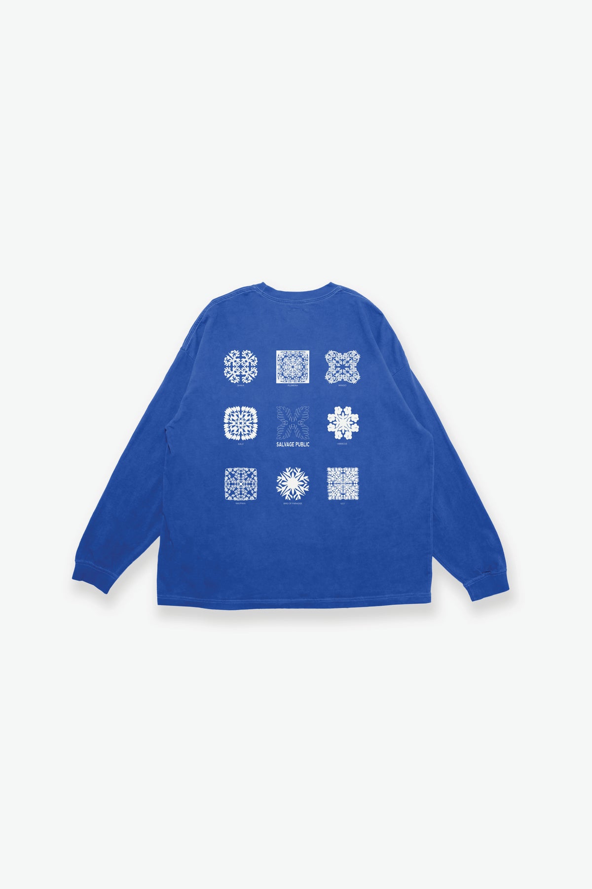 Longsleeve T-Shirt - Hawaiian Quilting - Royal Blue