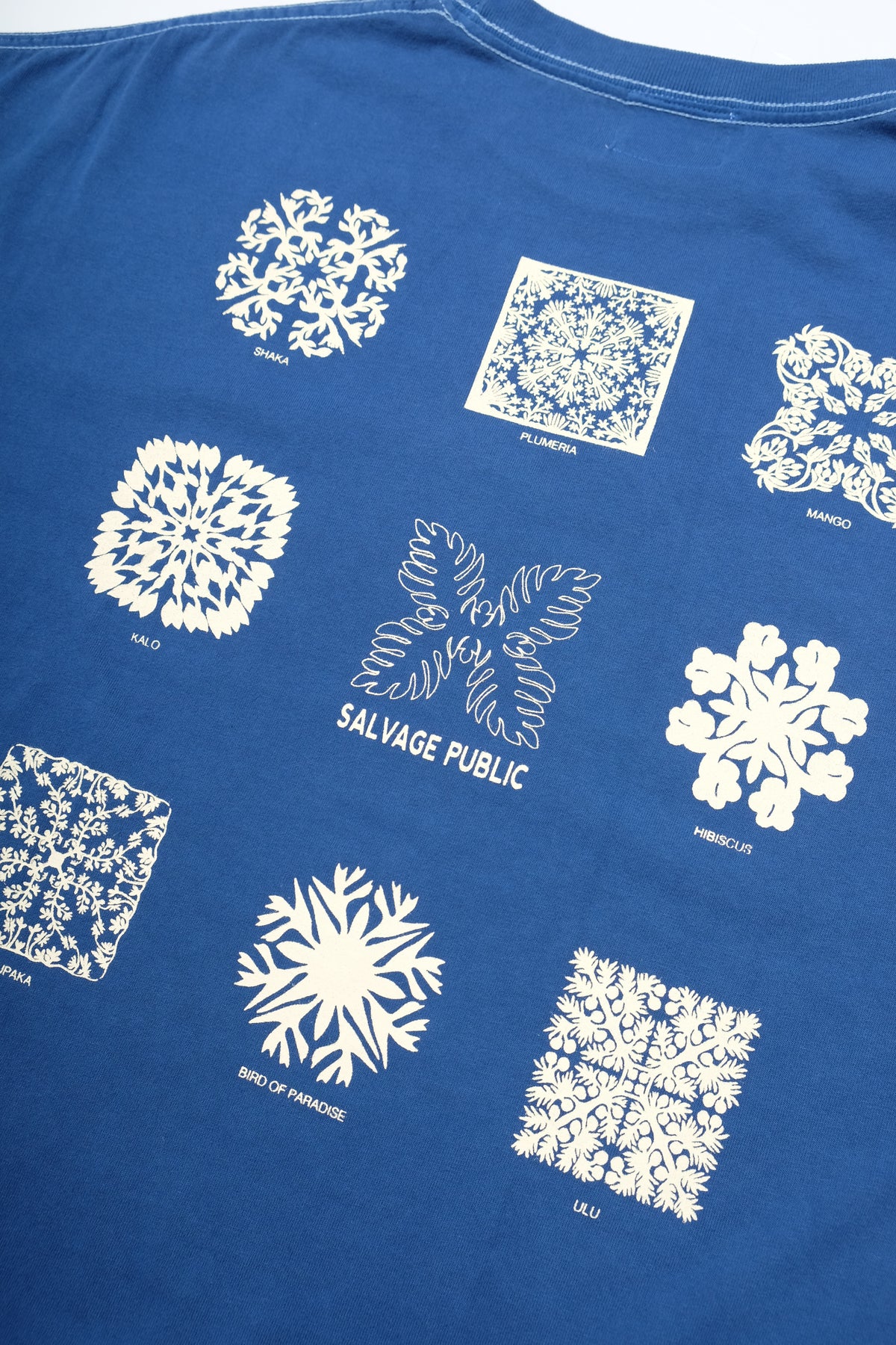 Longsleeve T-Shirt - Hawaiian Quilting - Royal Blue