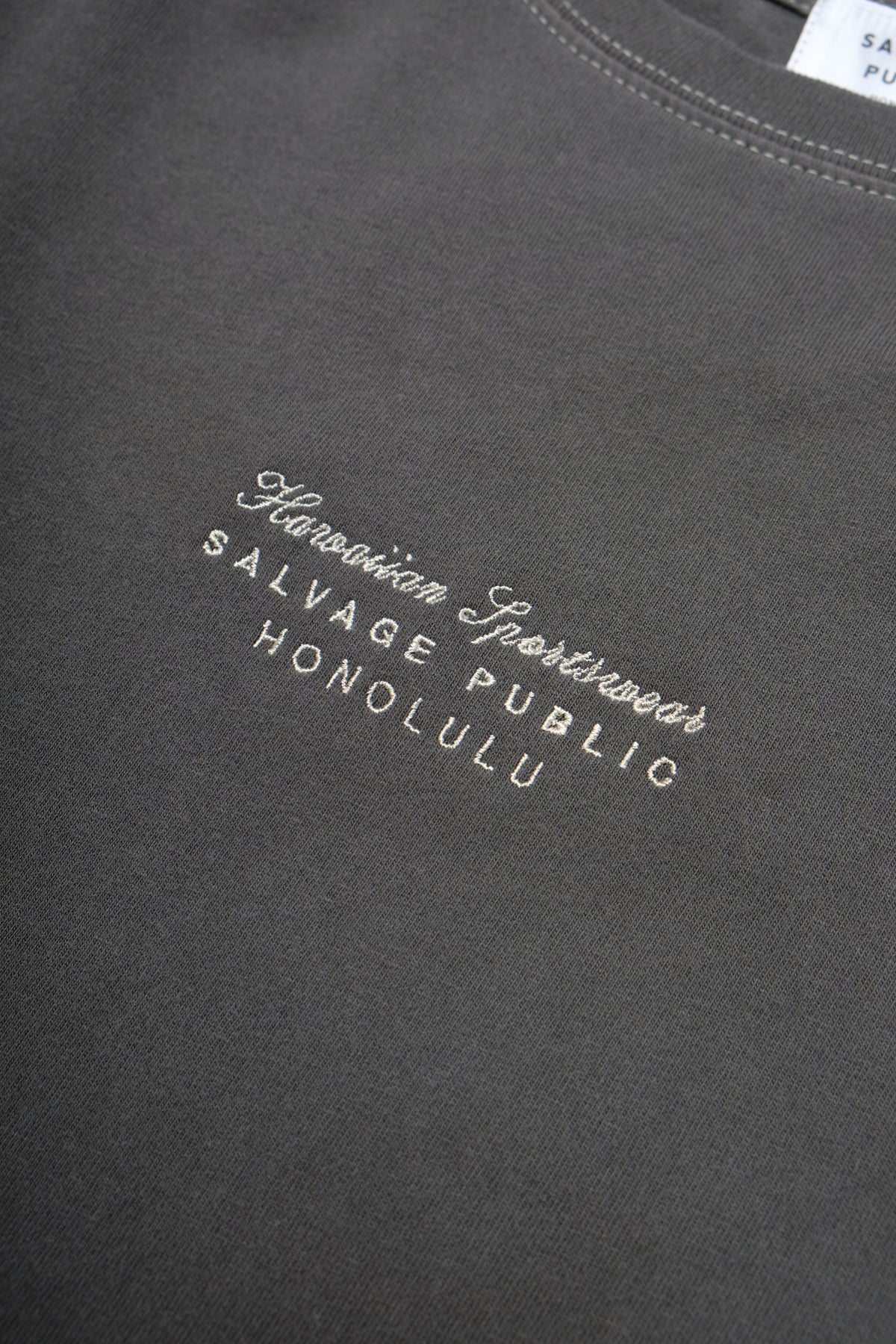 Longsleeve T-Shirt - Hawaiian Quilting - Washed Black