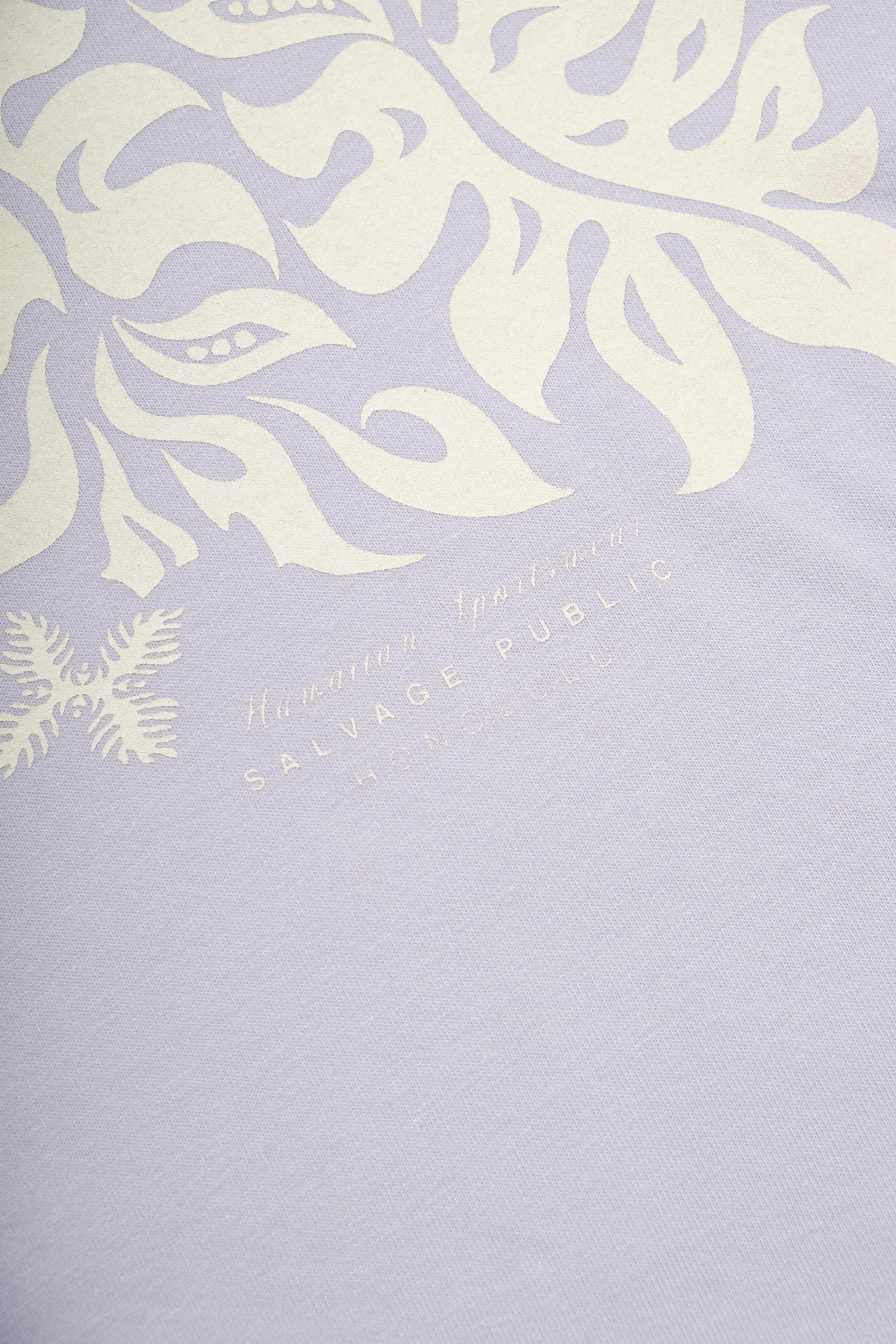 Longsleeve T-Shirt - Laua'e Border - Lavender Gray