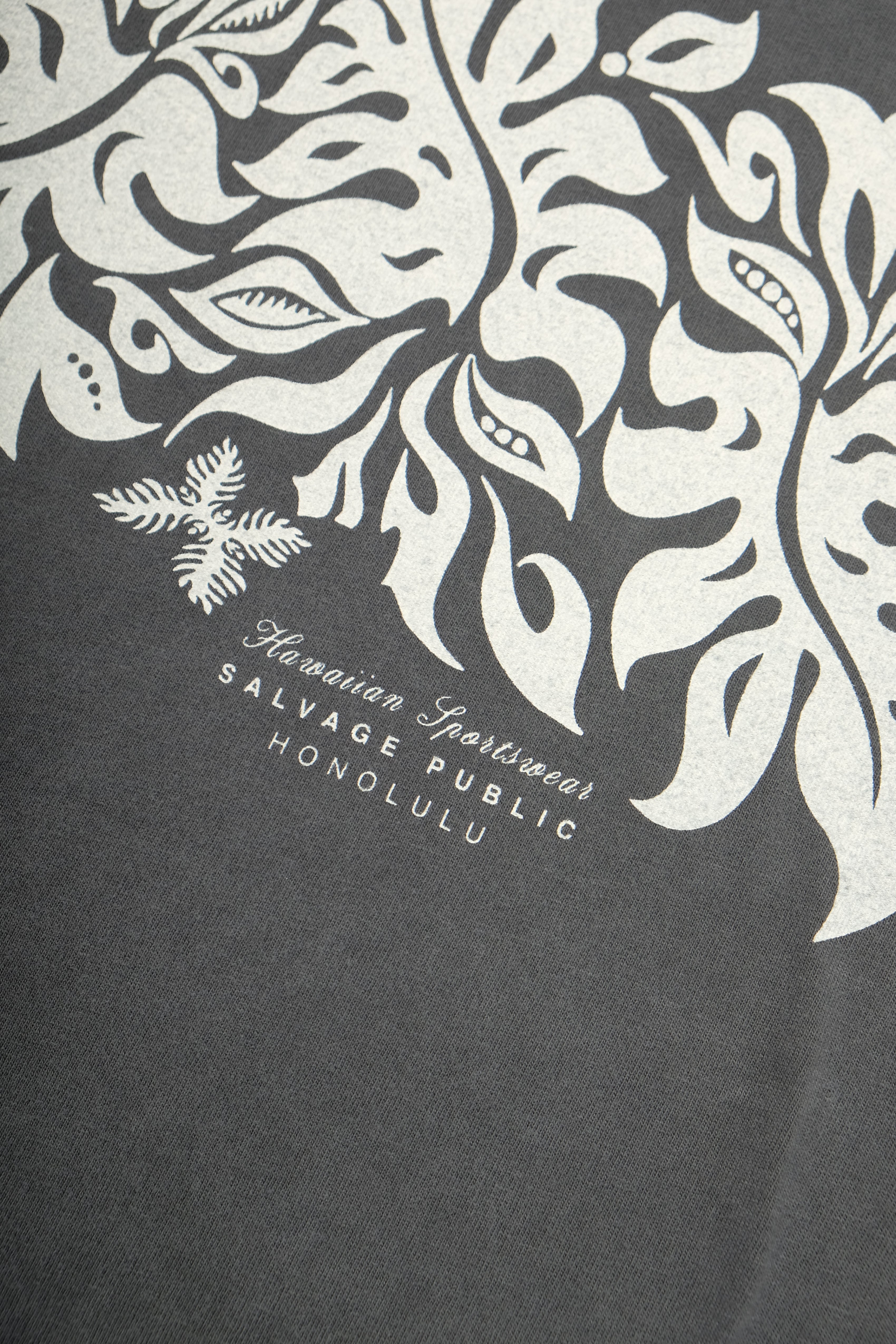 Longsleeve T-Shirt - Laua'e Border - Washed Black