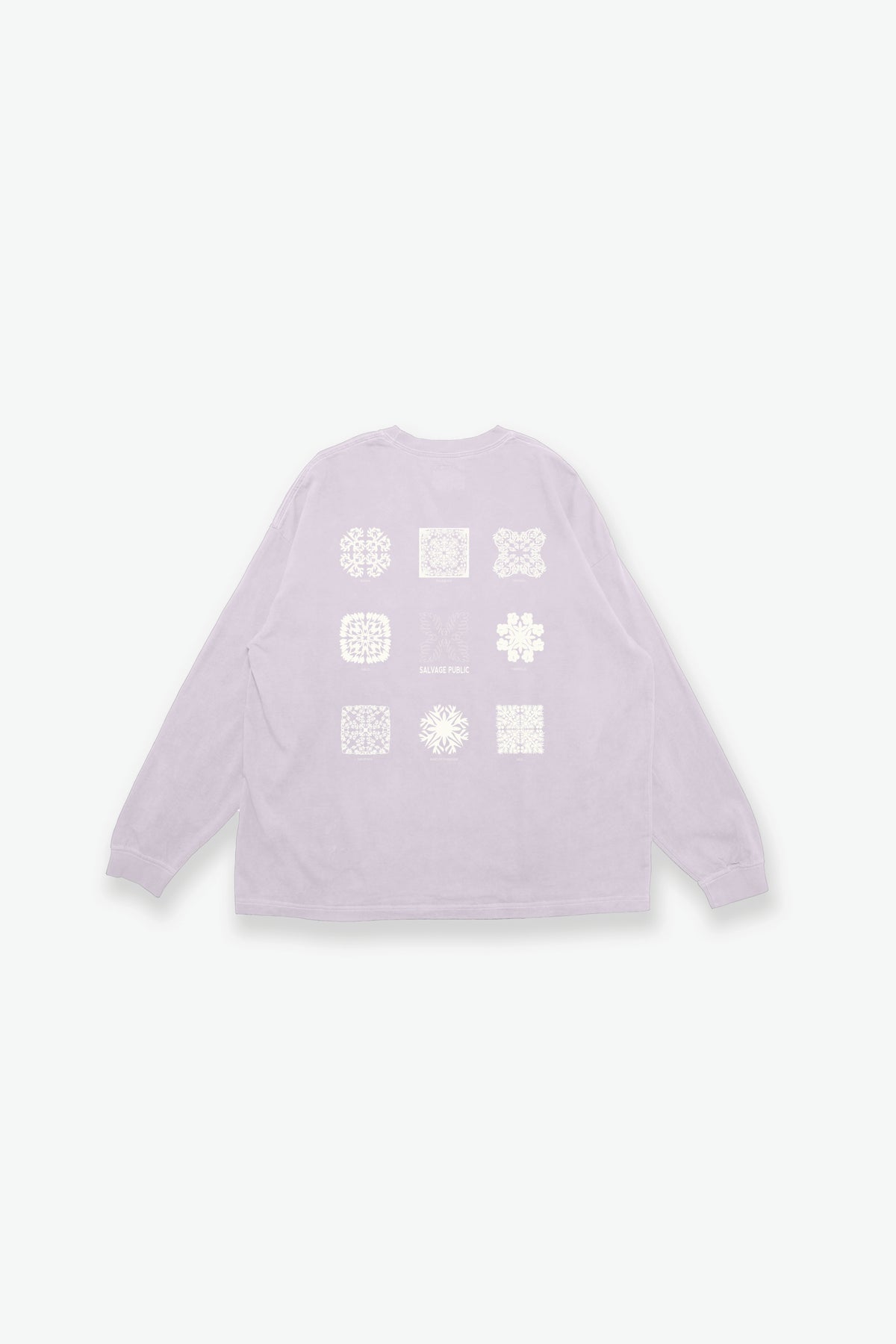 Longsleeve T-Shirt - Hawaiian Quilting - Lavender Gray