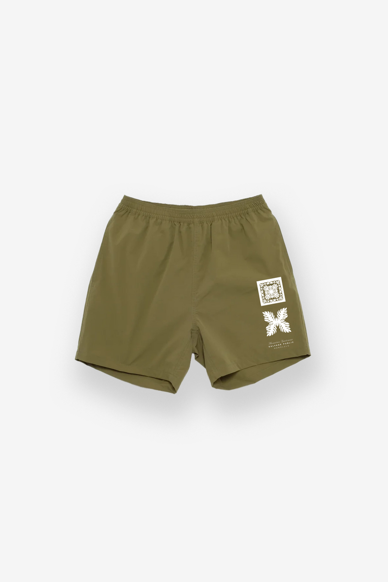 Shorts - Lanakila Athletic - Double Quilt - Olive