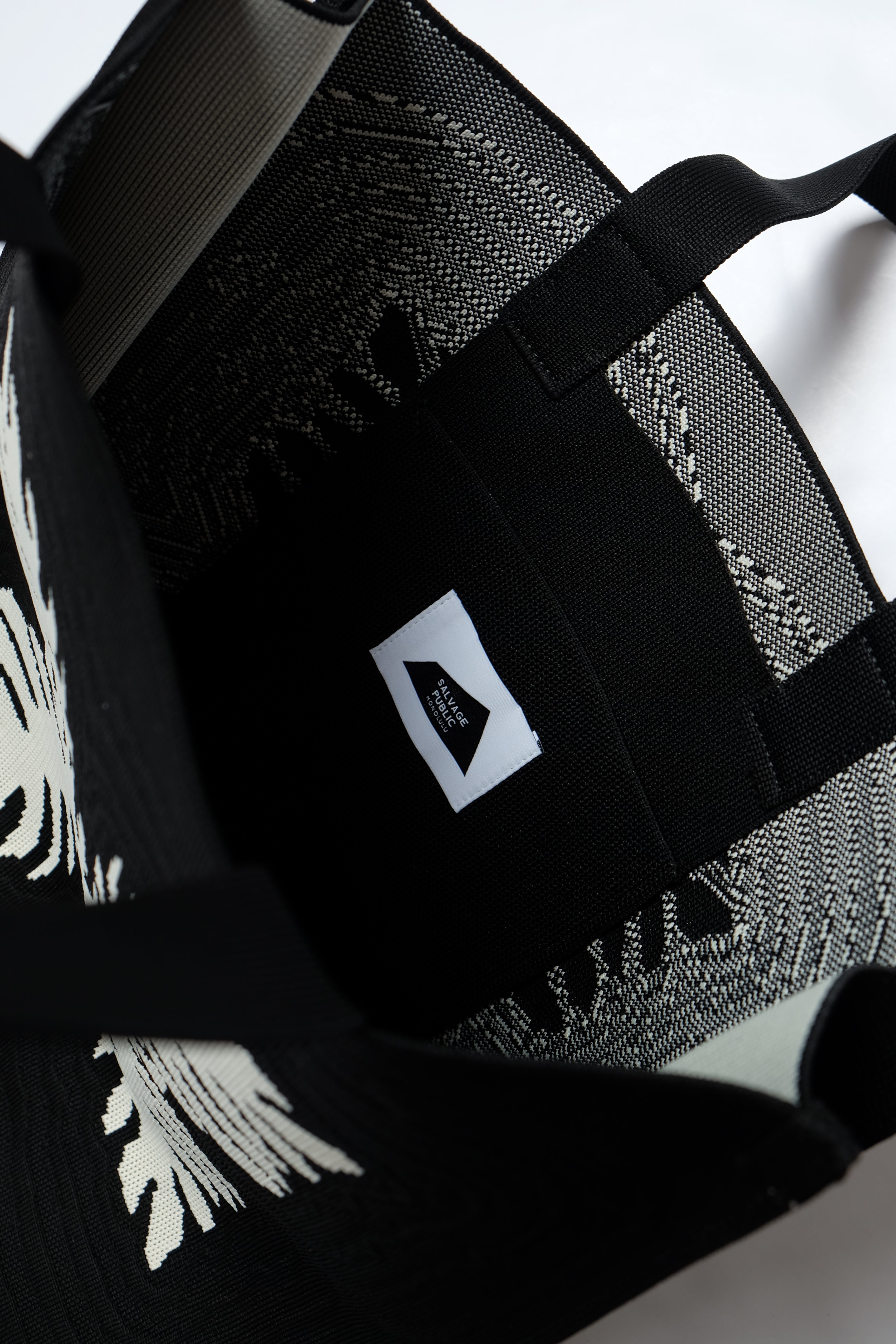 Jacquard Knit Market Bag - Lauaʻe - Black