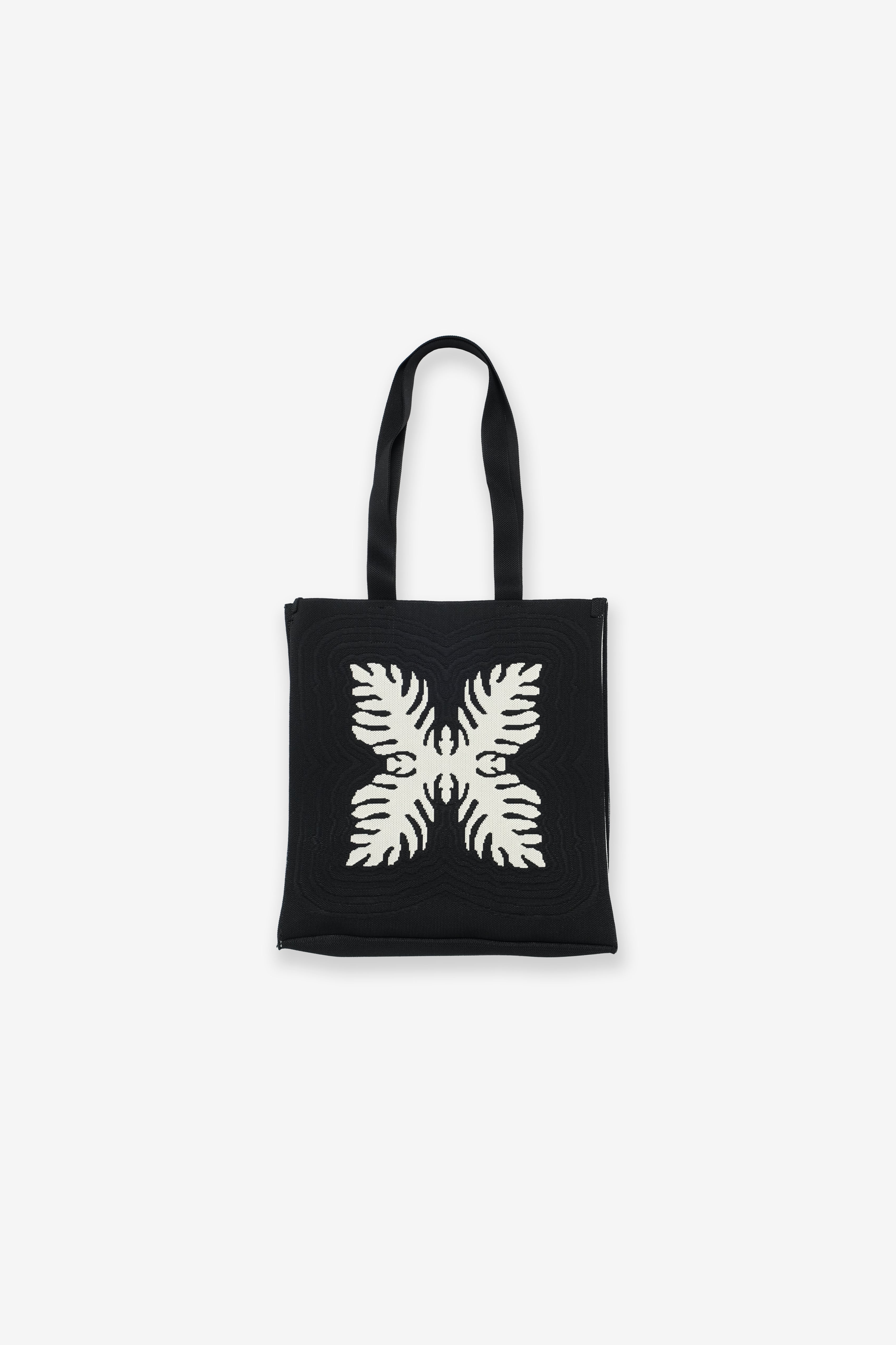 Jacquard Knit Market Bag - Lauaʻe - Black