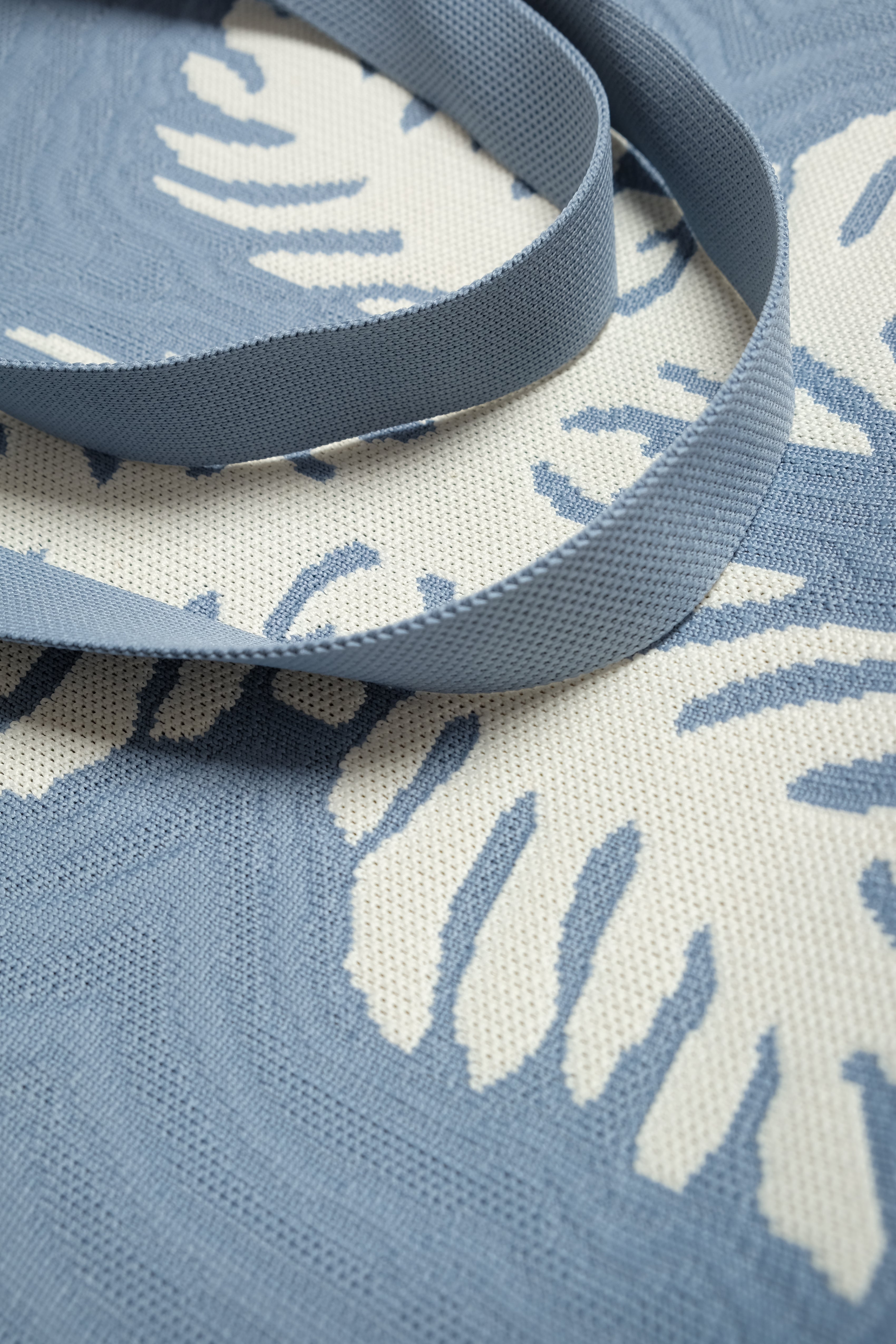 Jacquard Knit Market Bag - Lauaʻe - Blue