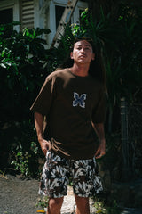 Big T-Shirt Hemp/Cotton - Lauaʻe Feather - Brown