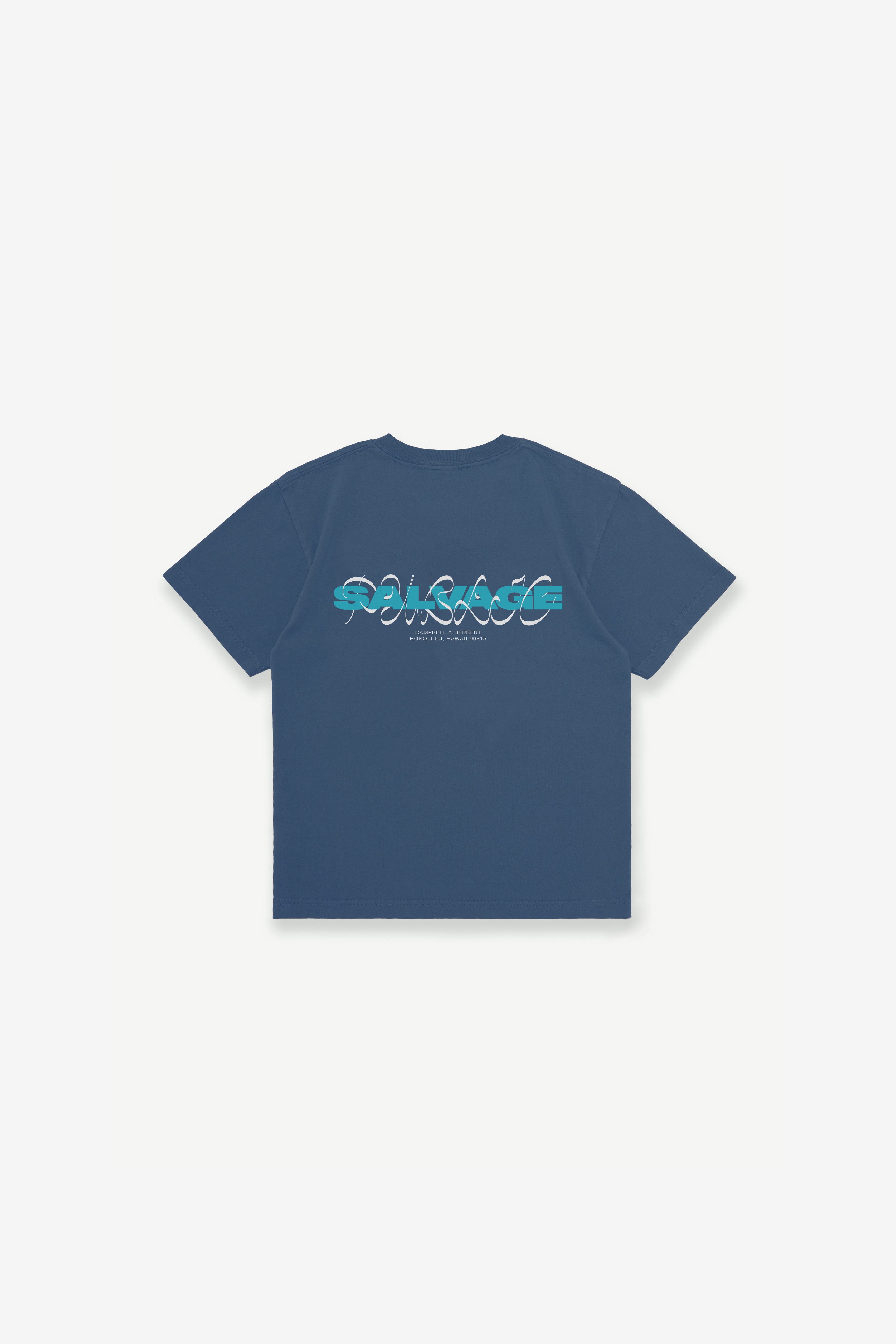 T-Shirt - Lei Logo - Denim Blue