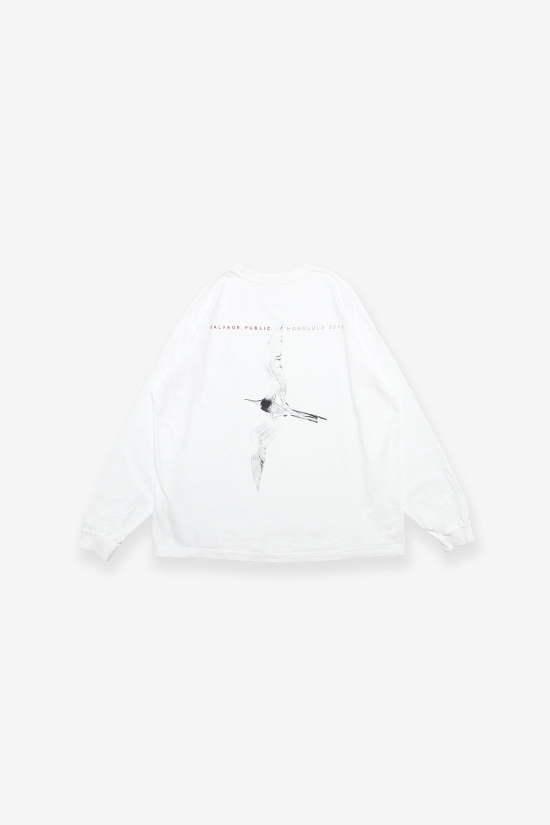 Longsleeve T-Shirt - Iwa Bird - White