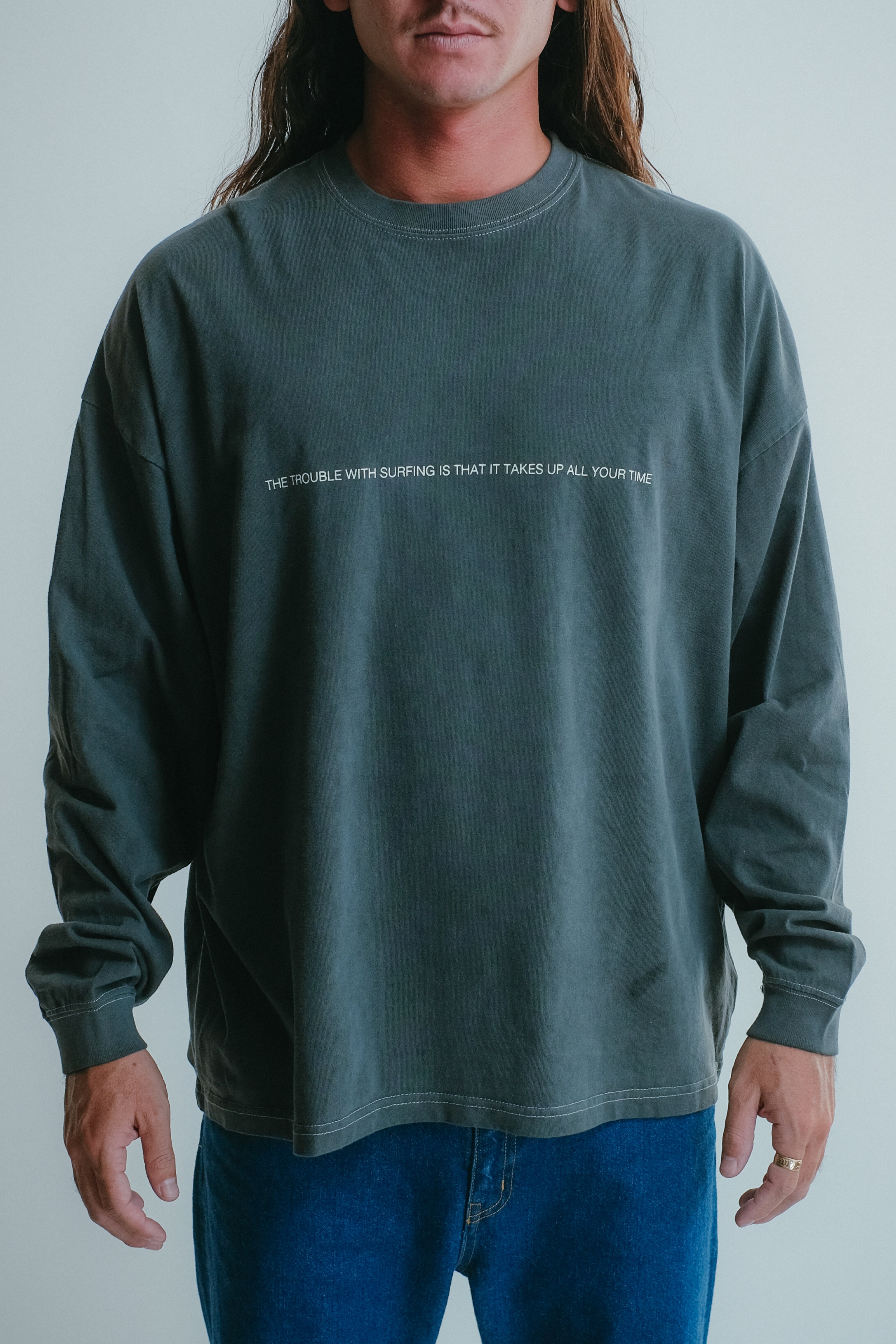 Longsleeve T-Shirt - Surfing - Washed Black