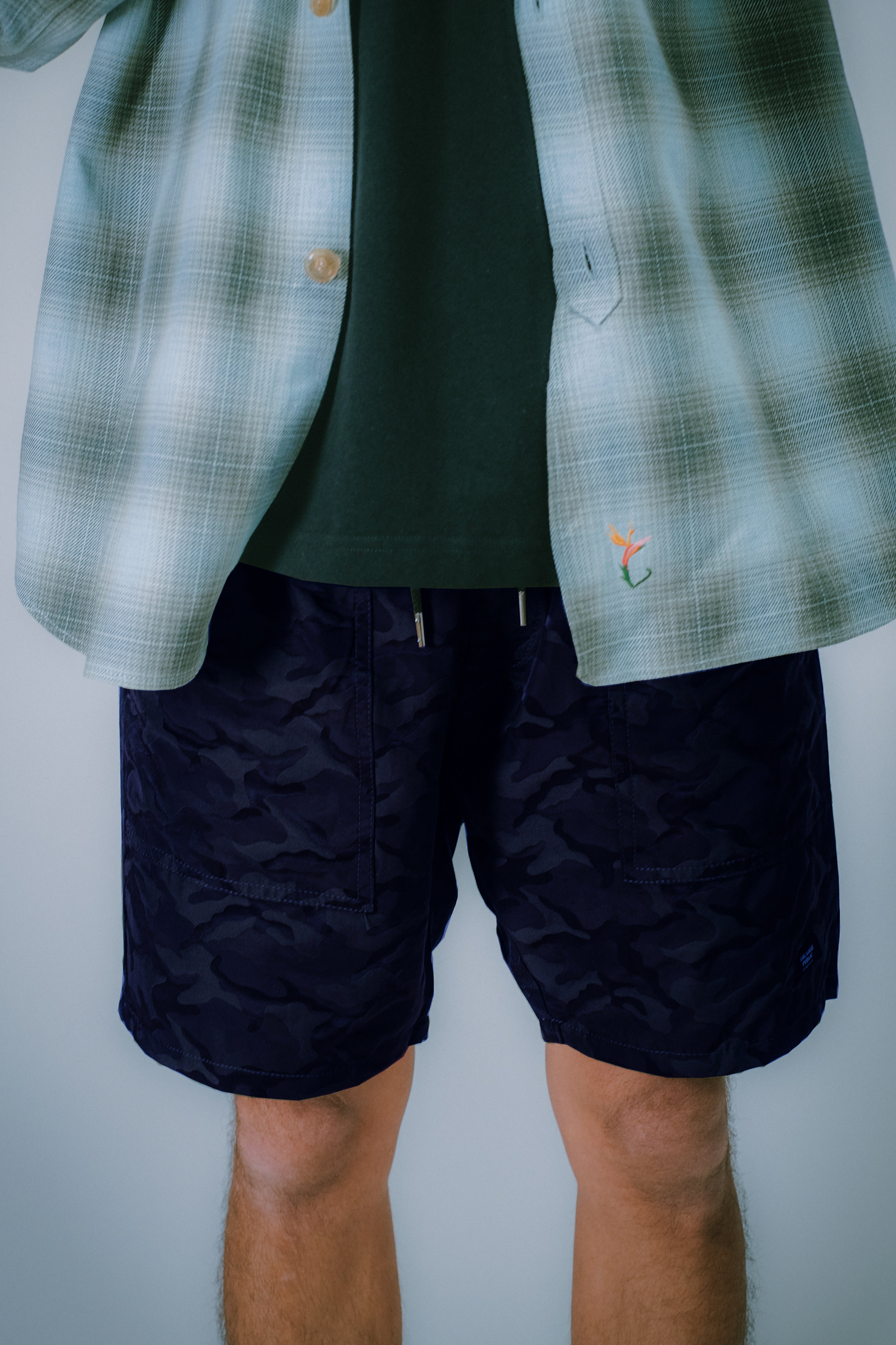Lulu Camo Shorts - Navy