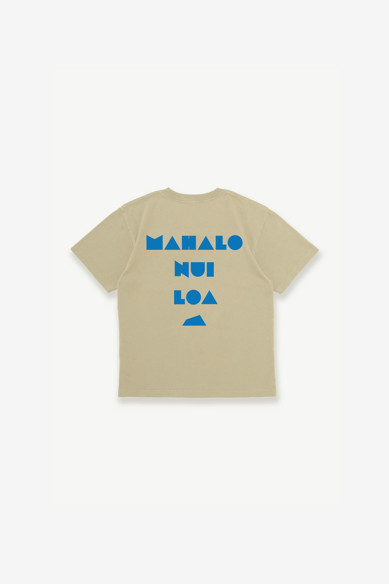 T-Shirt - Mahalo Nui Loa - Tan