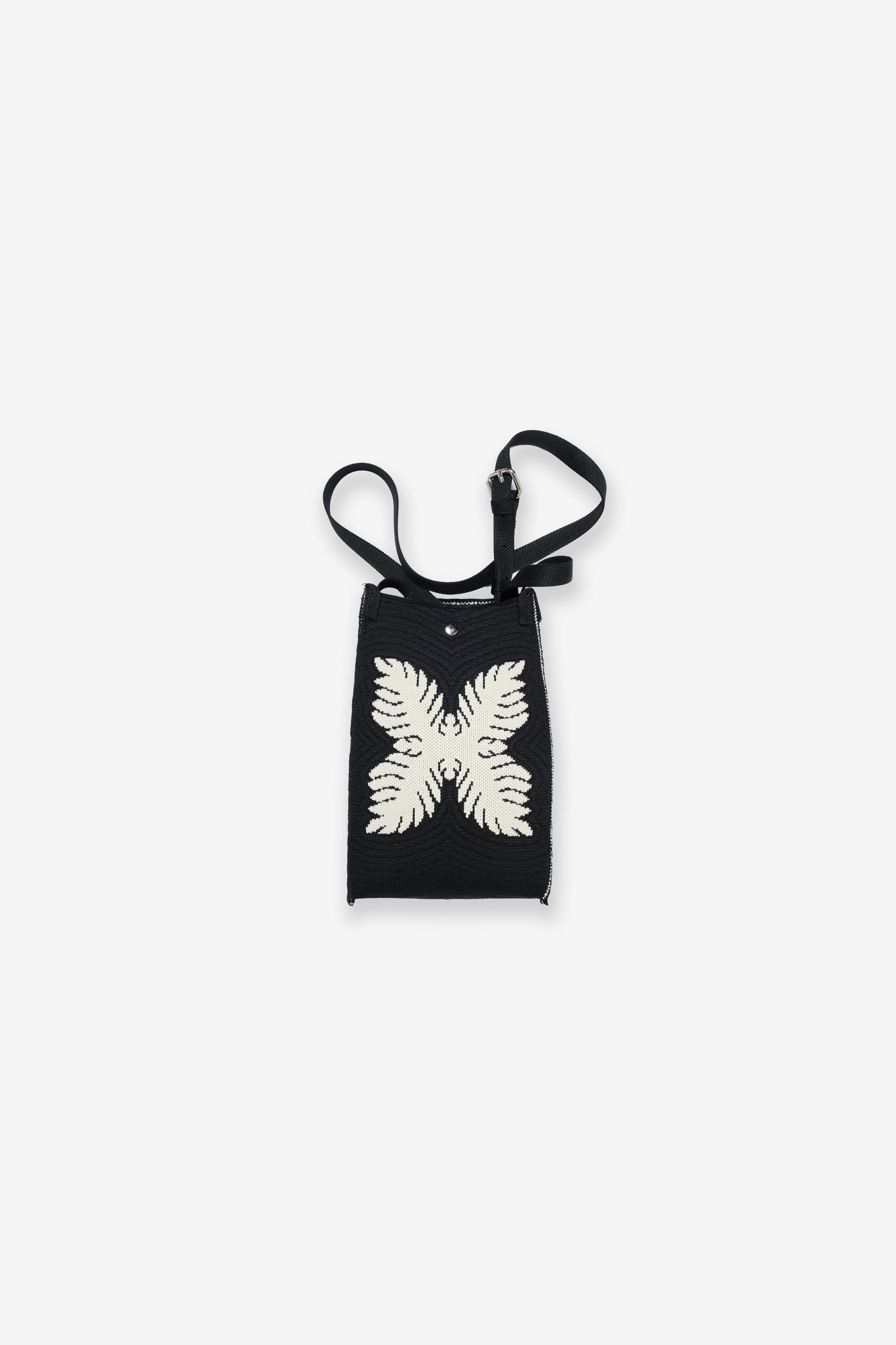 Jacquard Mini Market Bag - Laua'e - Black