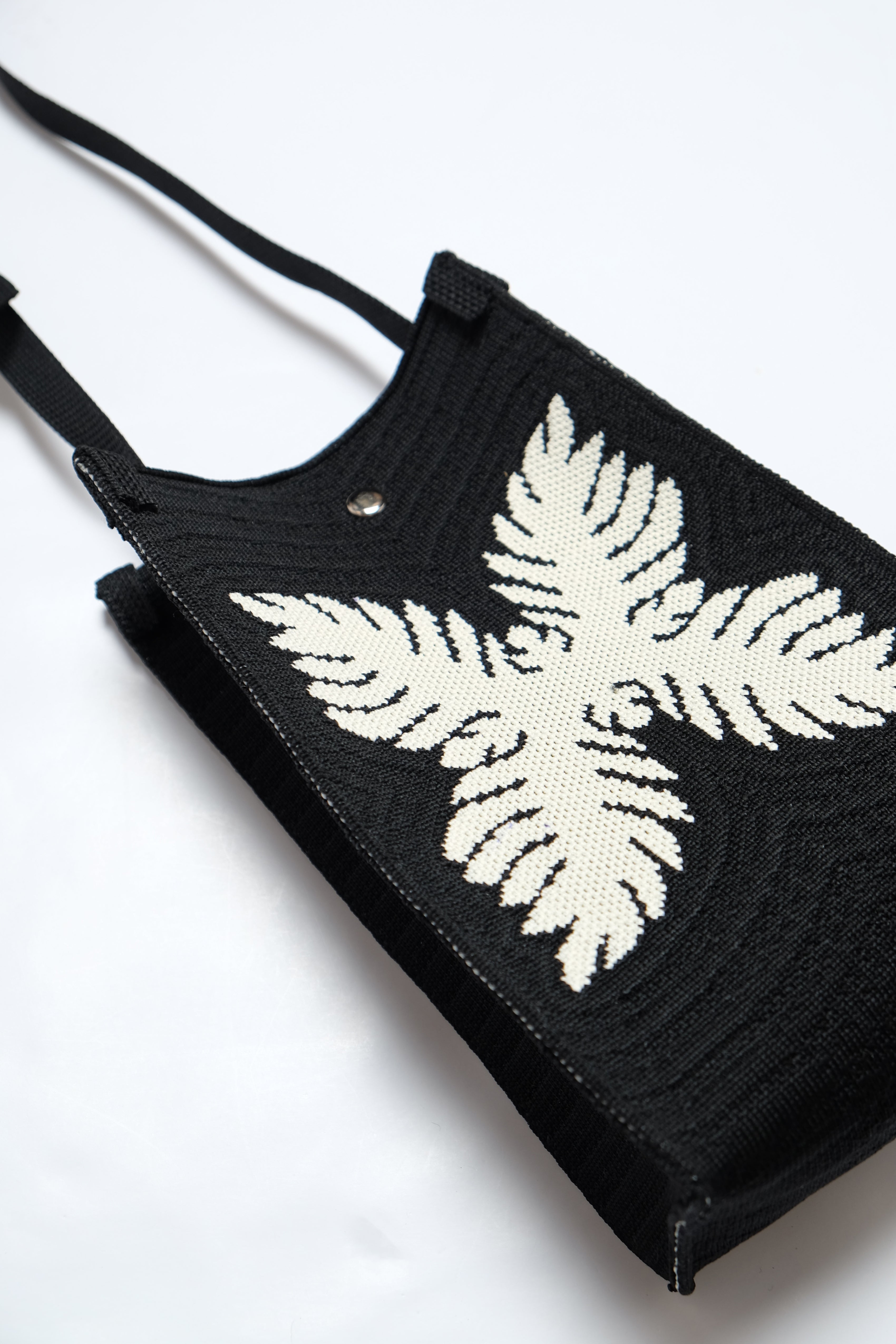 Jacquard Mini Market Bag - Laua'e - Black