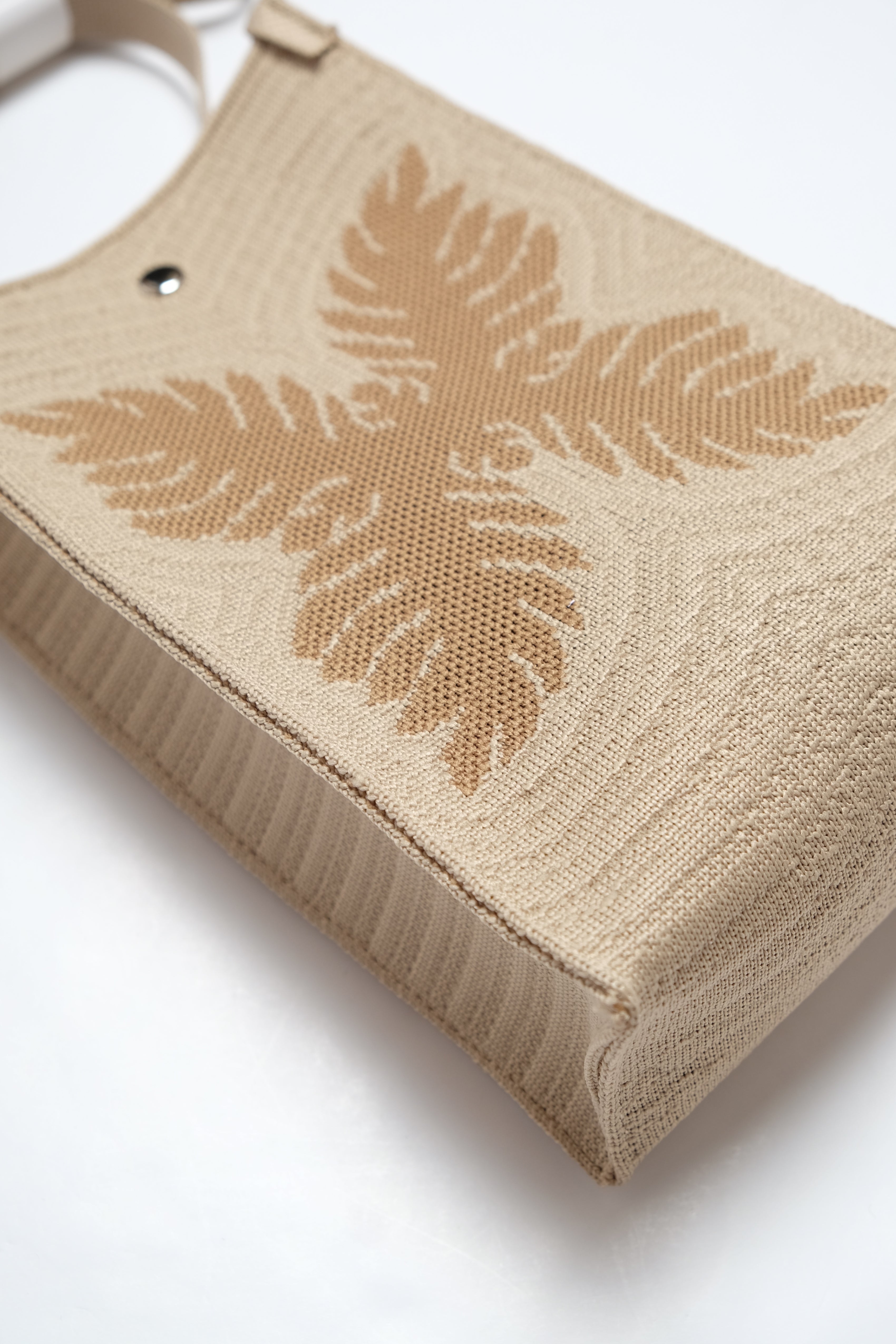 Jacquard Mini Market Bag - Laua'e - Tan