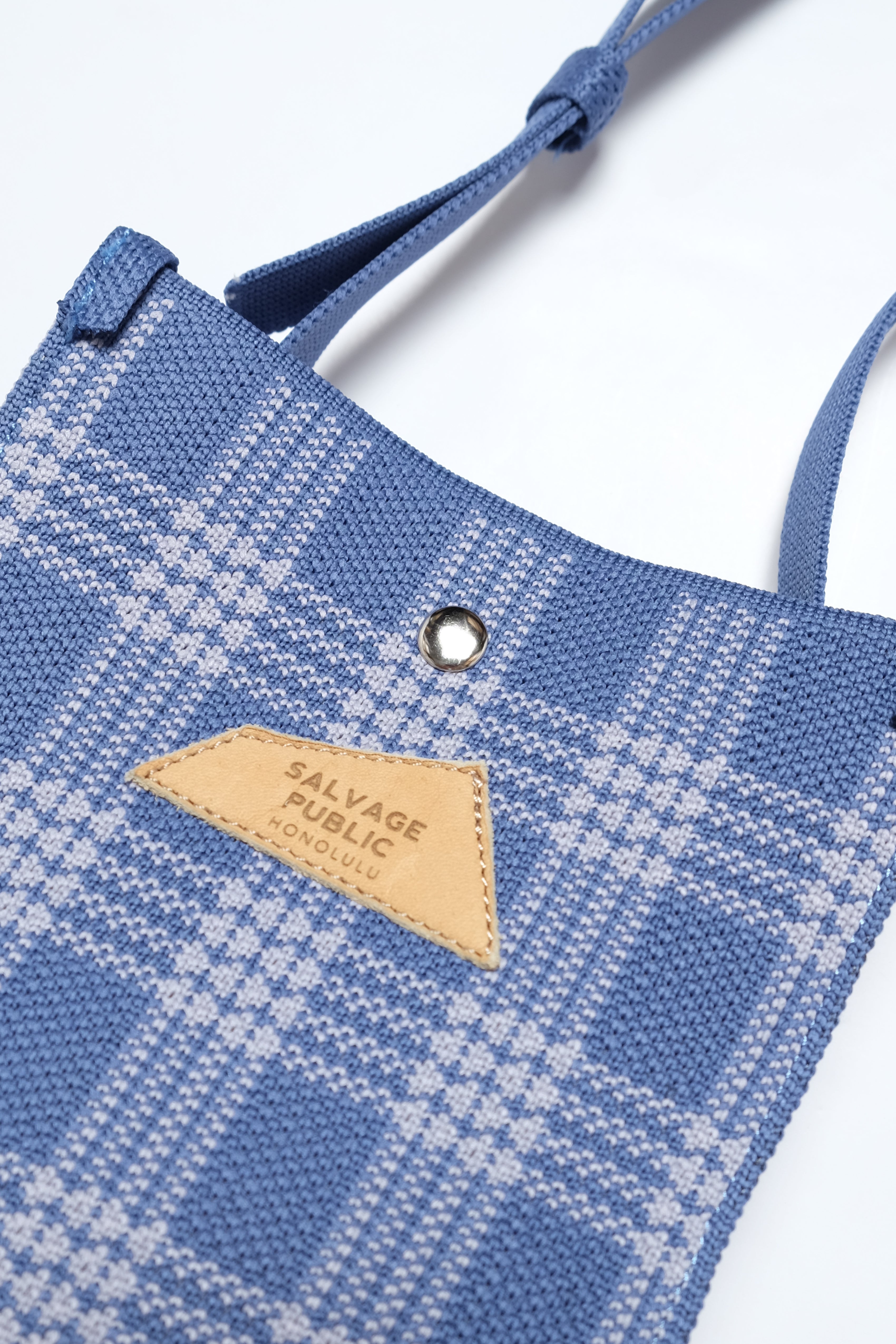 Jacquard Mini Market Bag - Palaka - Denim Blue