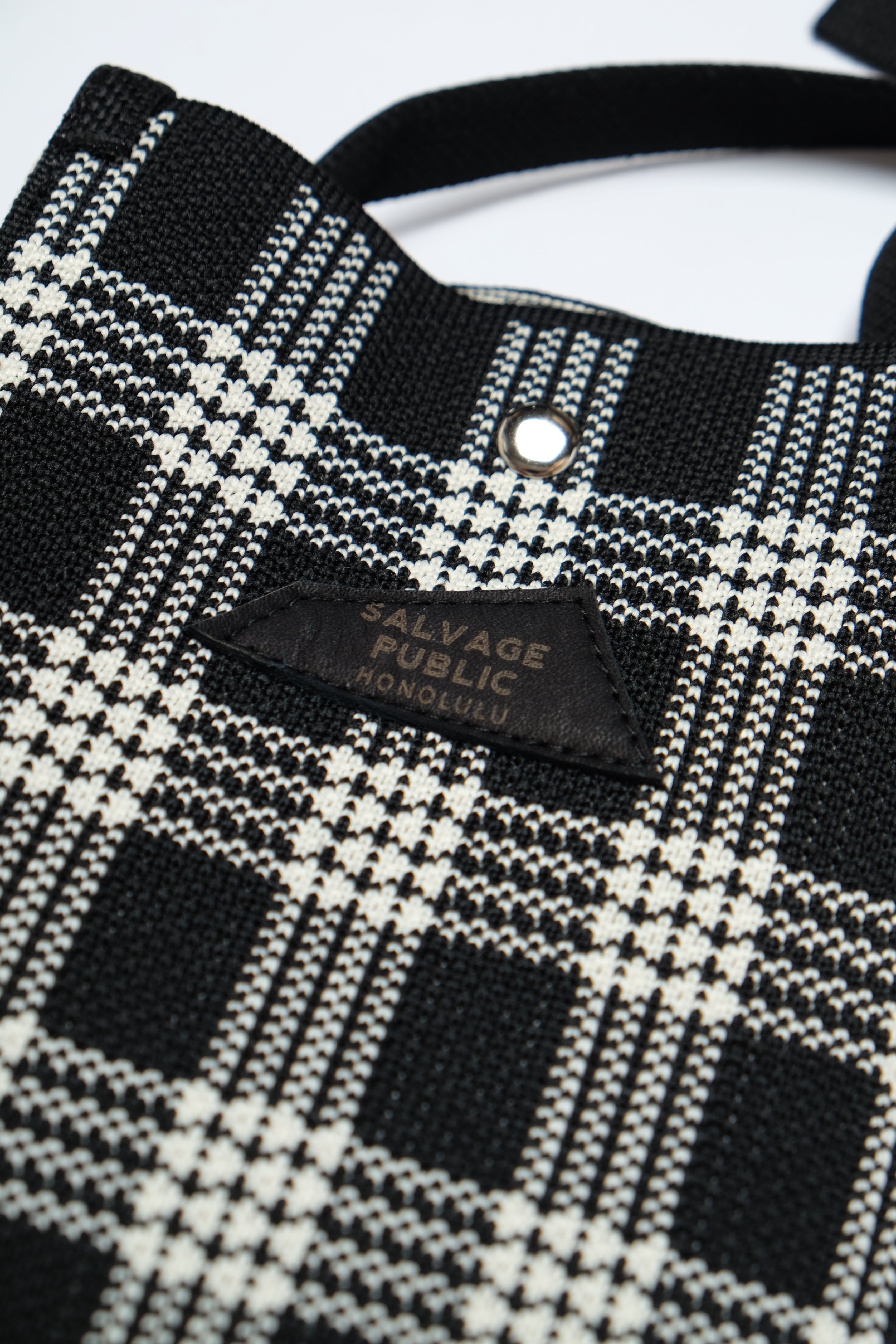 Jacquard Mini Market Bag - Palaka - Black
