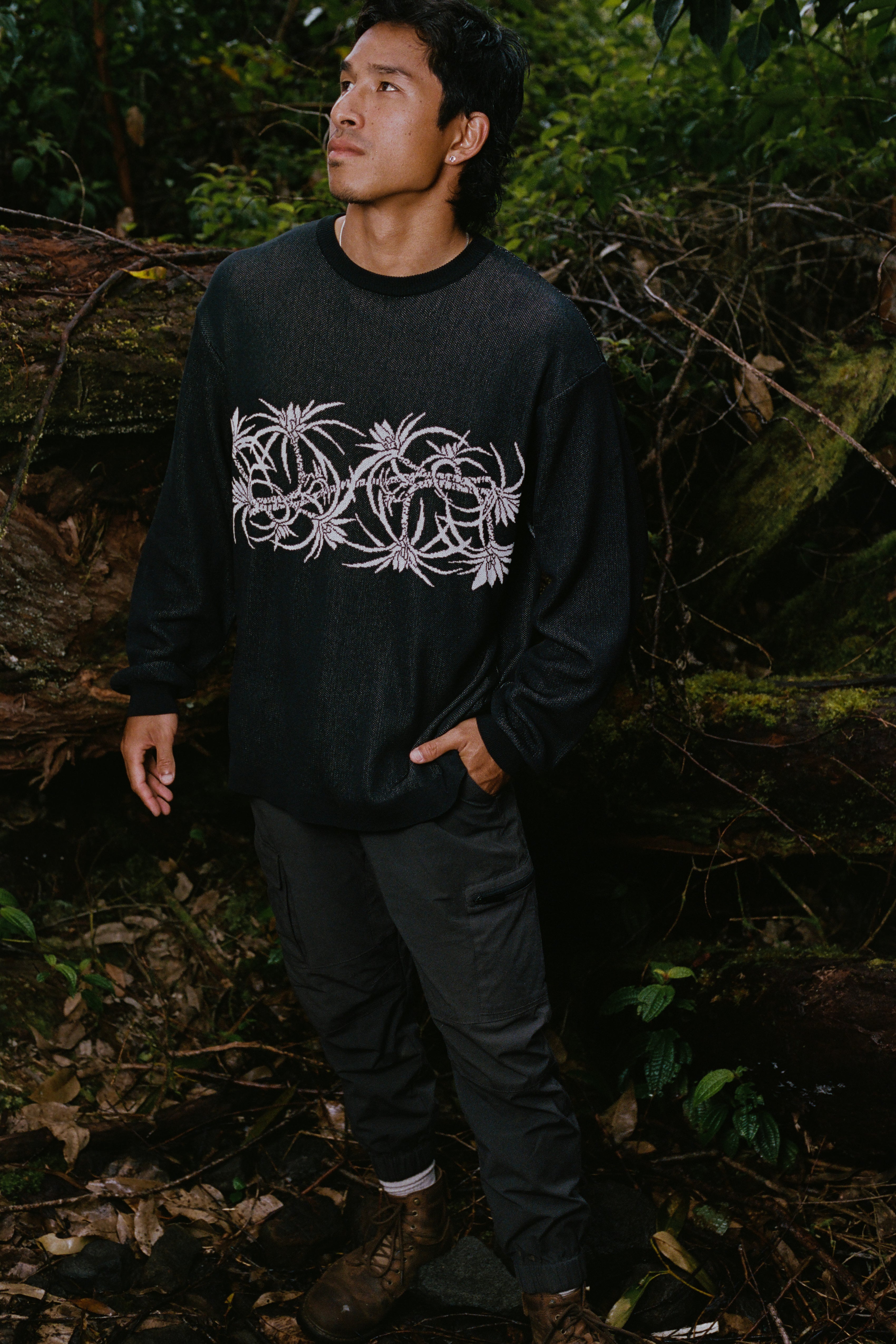 Salvage Public x Sig Zane - Jacquard Crewneck - Black