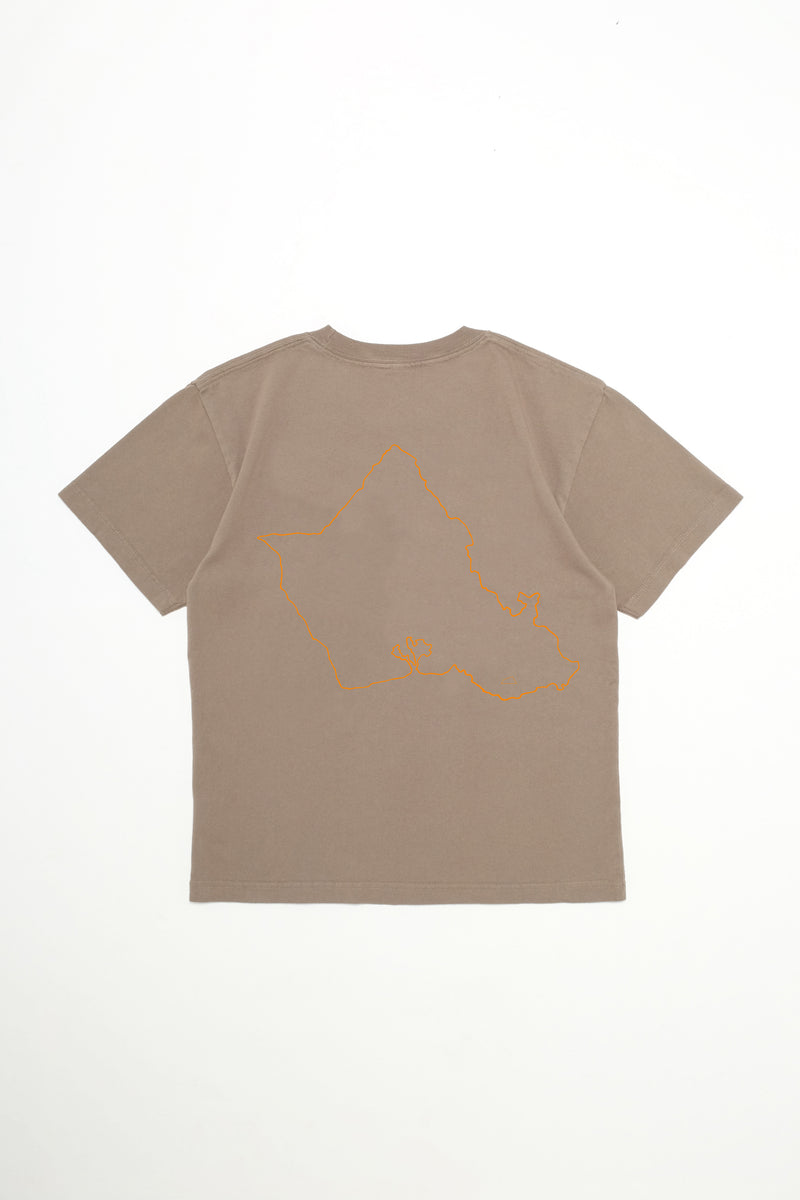 T-Shirt - Oʻahu Outline - Greige