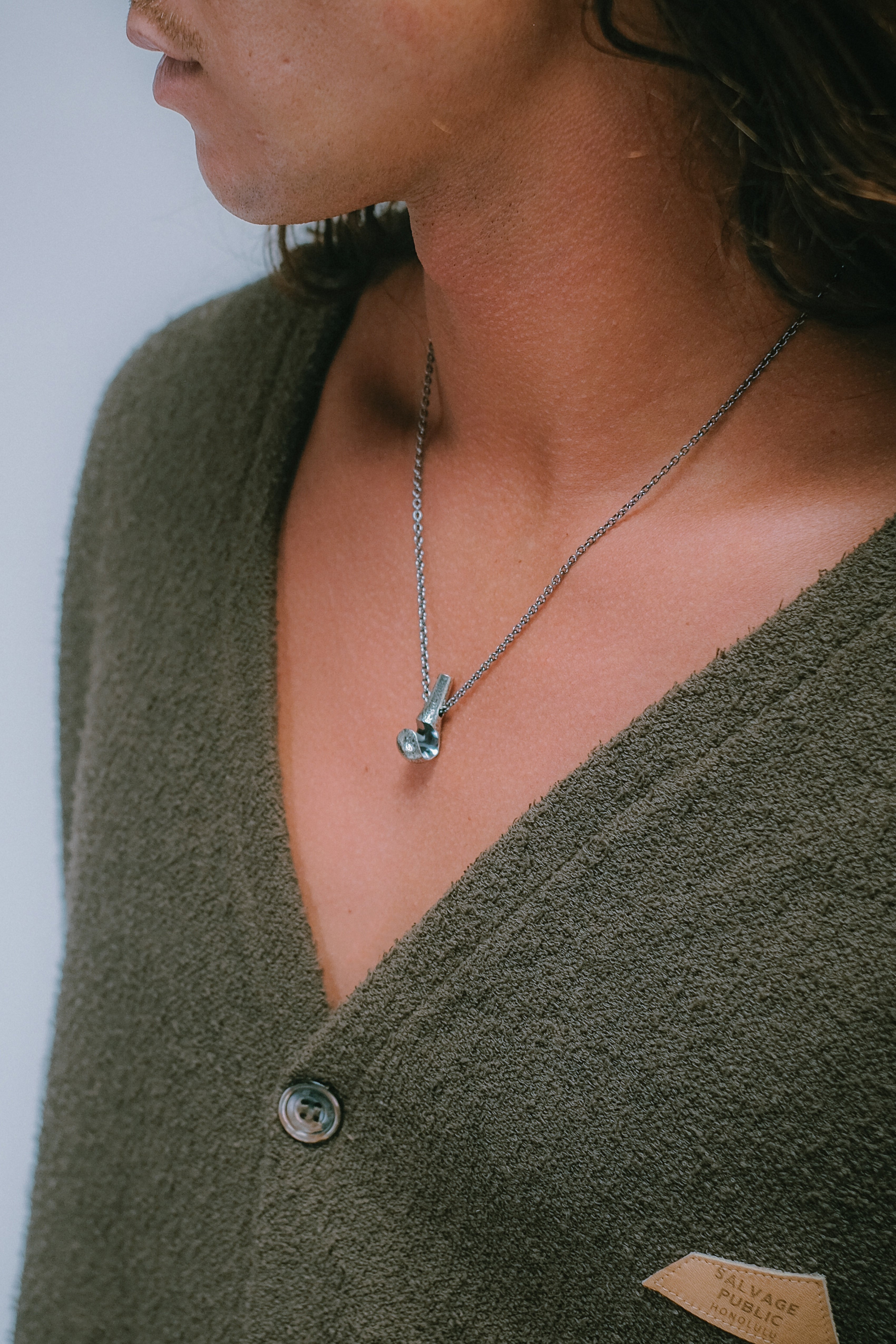Niho Palaoa Necklace - Antique Silver
