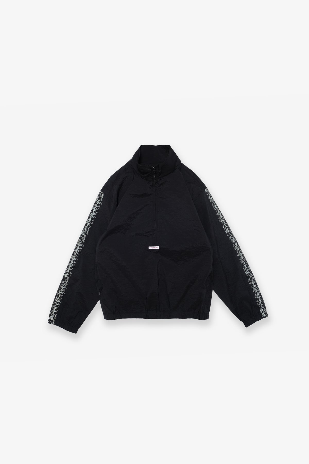 Pepa Nylon Half Zip Shirt - Black