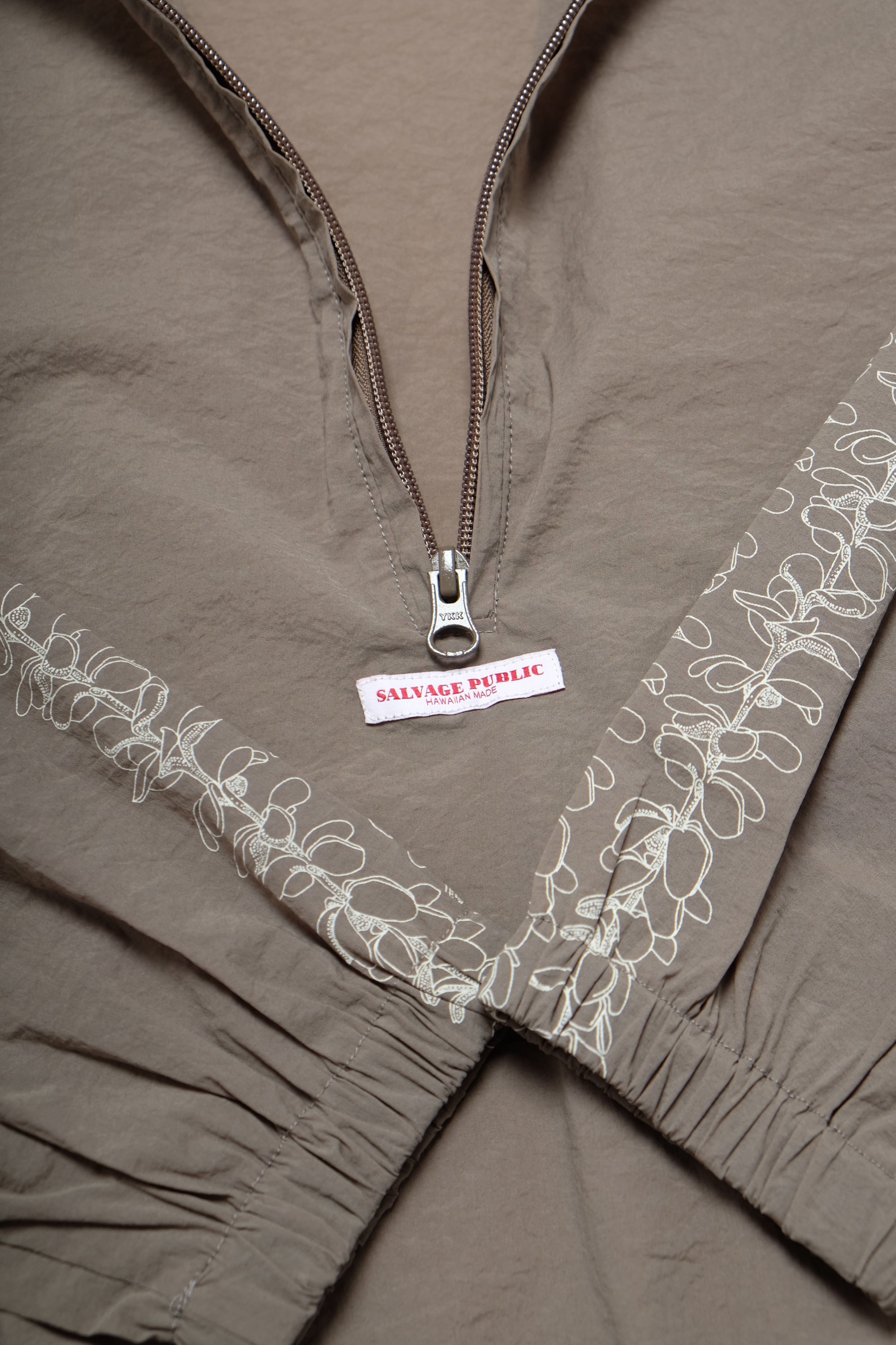 Pepa Nylon Half Zip Shirt - Greige