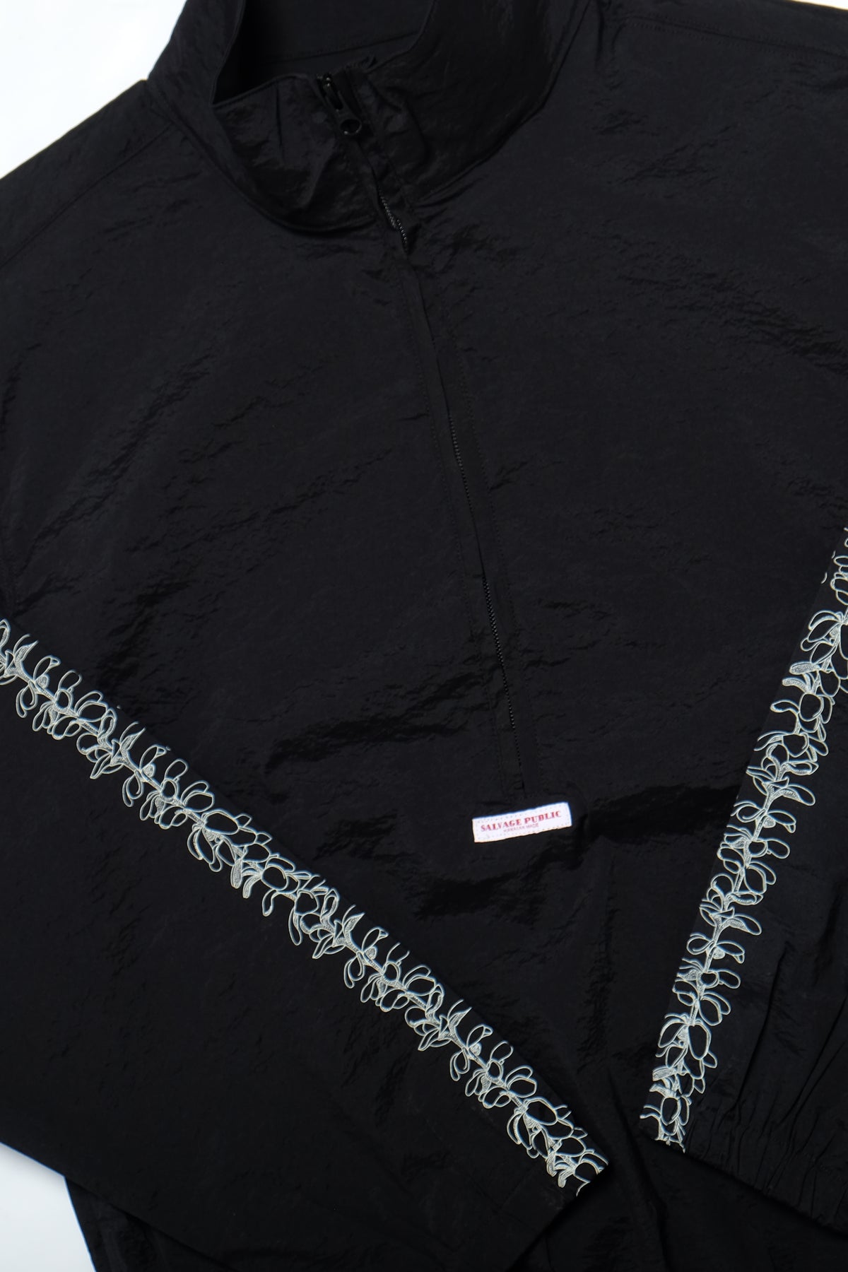 Pepa Nylon Half Zip Shirt - Black