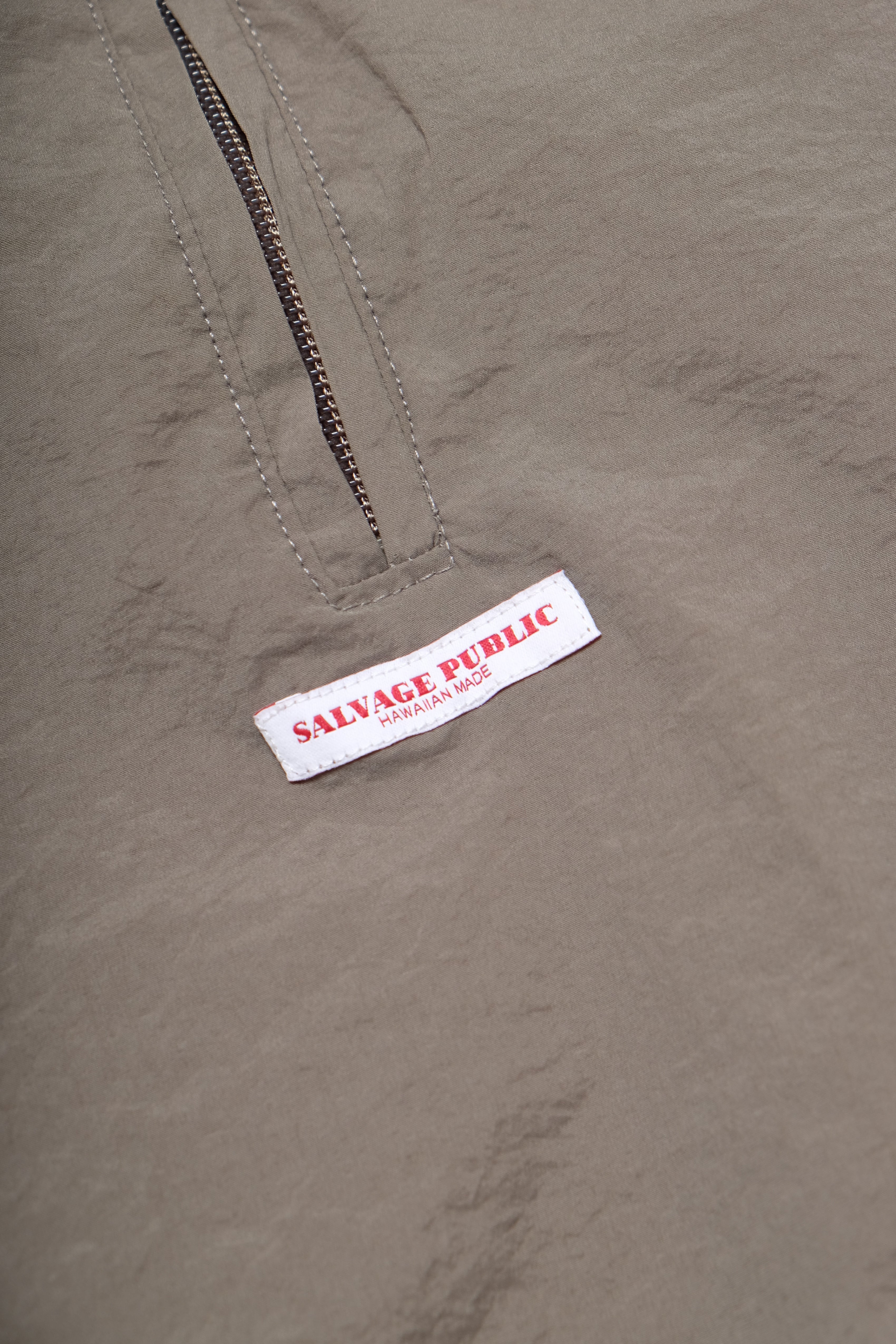 Pepa Nylon Half Zip Shirt - Greige