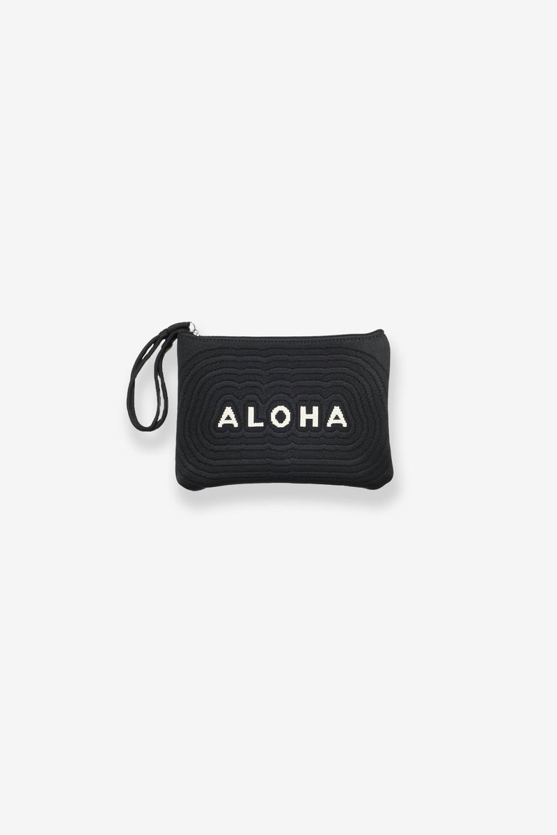 Jacquard Pouch - Aloha - Black