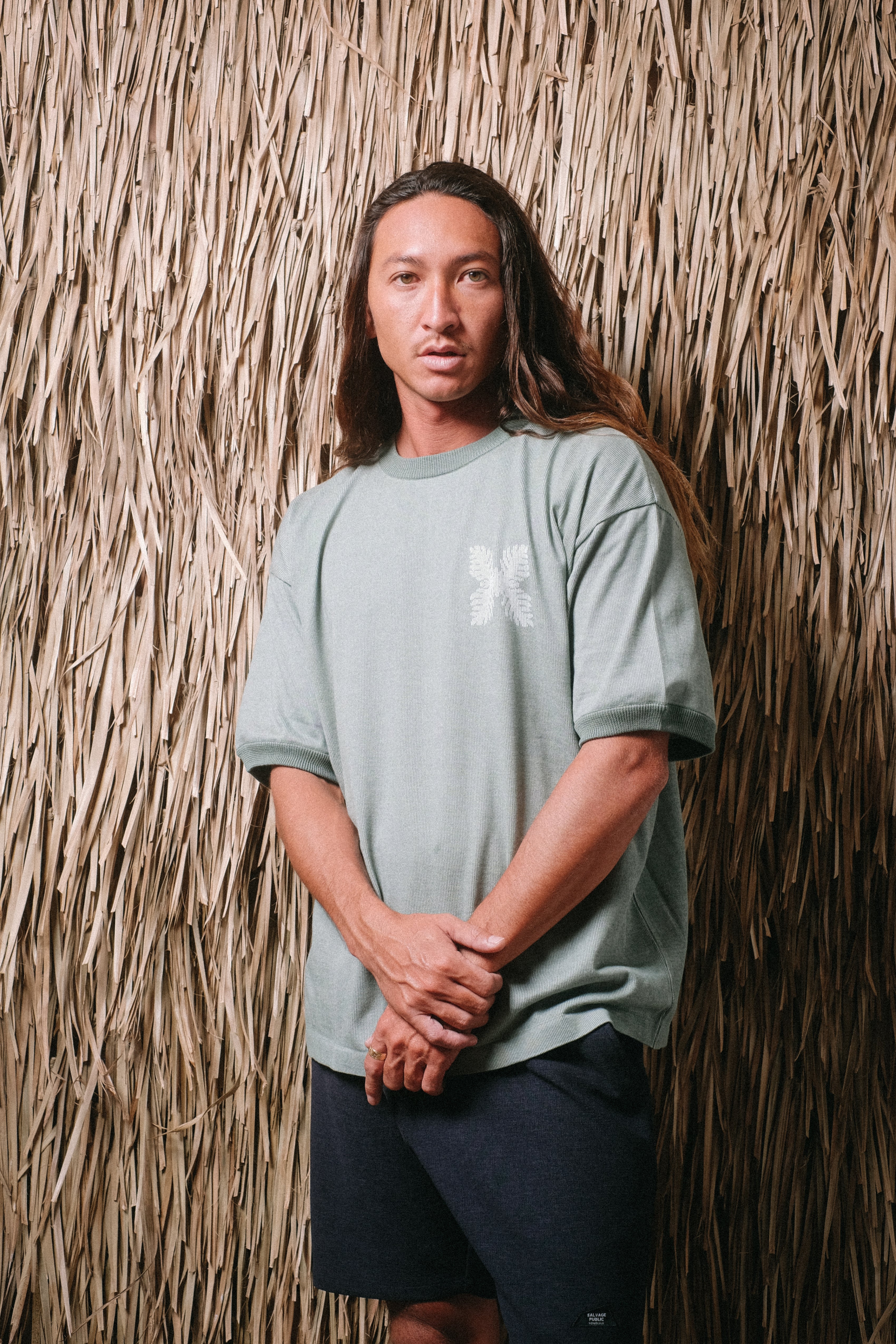 Knit Ringer Tee - Lauaʻe - Sage