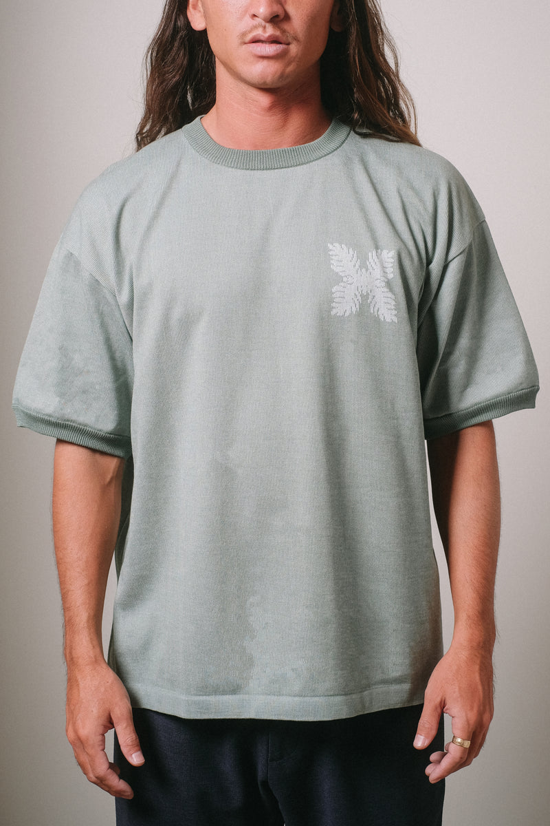 Knit Ringer Tee - Lauaʻe - Sage