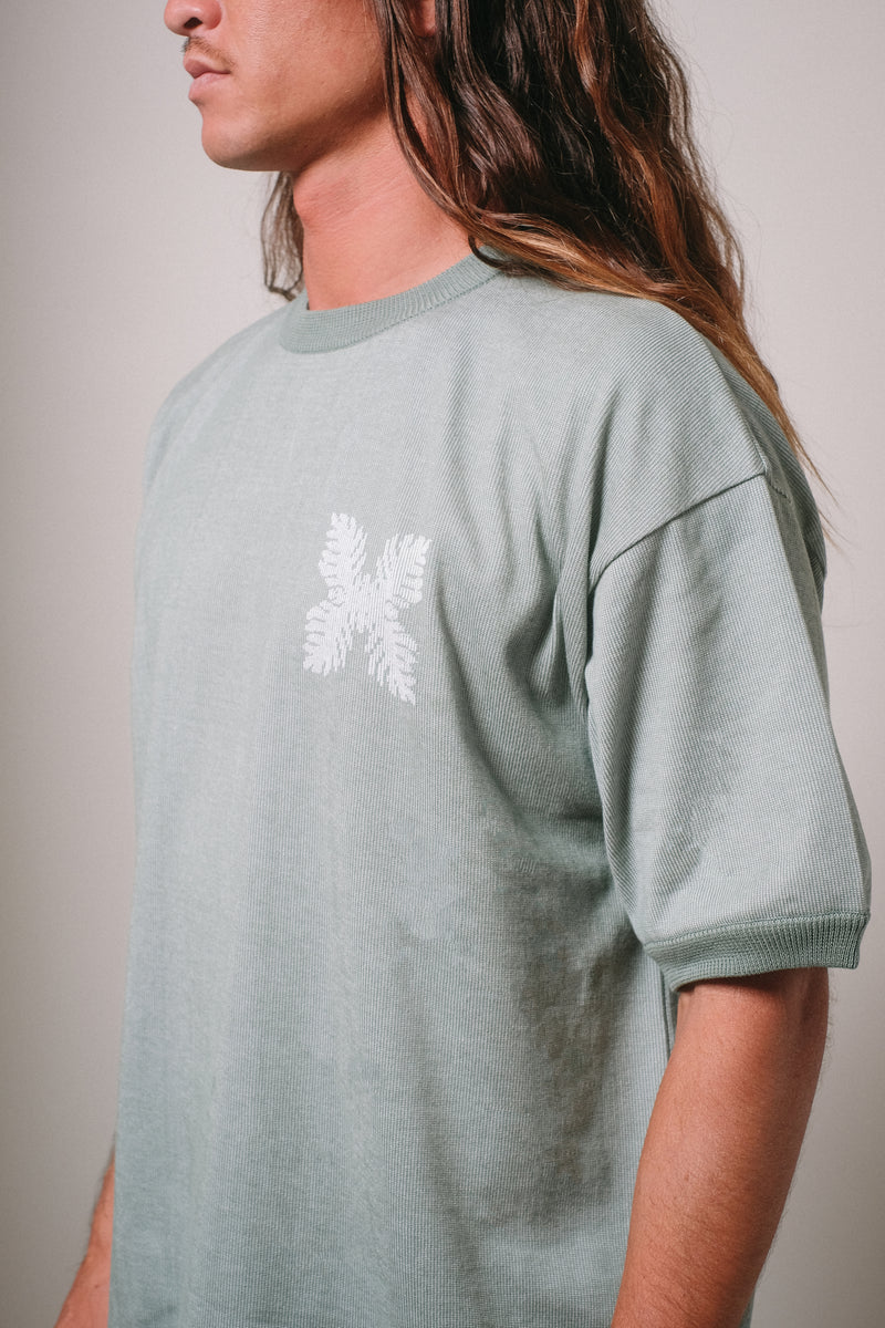 Knit Ringer Tee - Lauaʻe - Sage