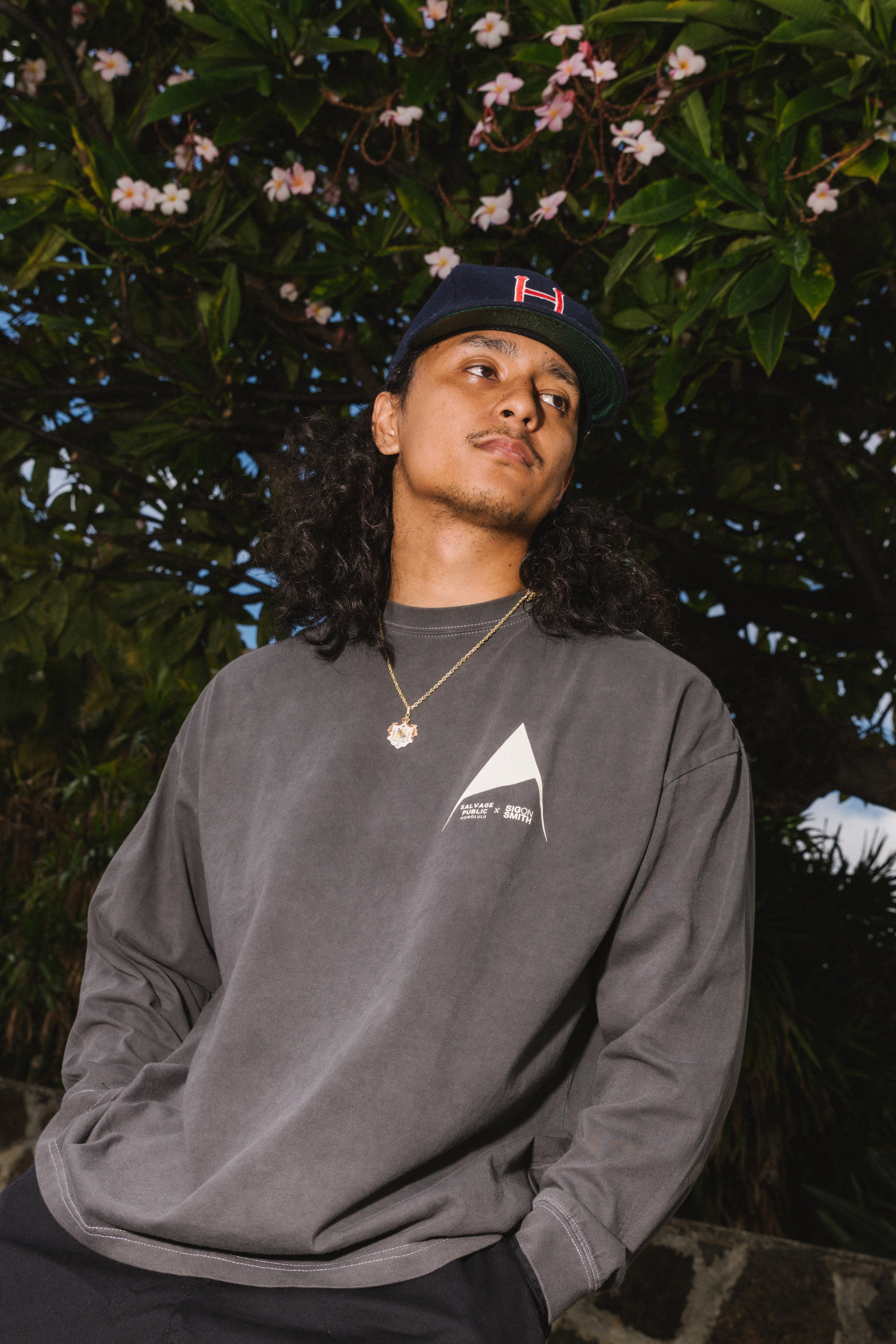 Salvage Public x Sig on Smith - Longsleeve T-Shirt - Pua Melie - Black