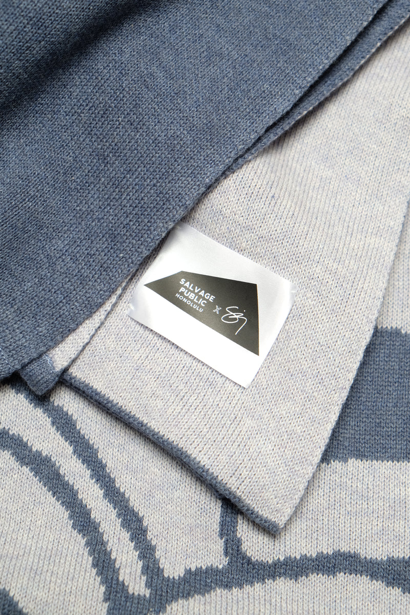Salvage Public x Sig Zane Designs - Jacquard Throw Blanket - Blue