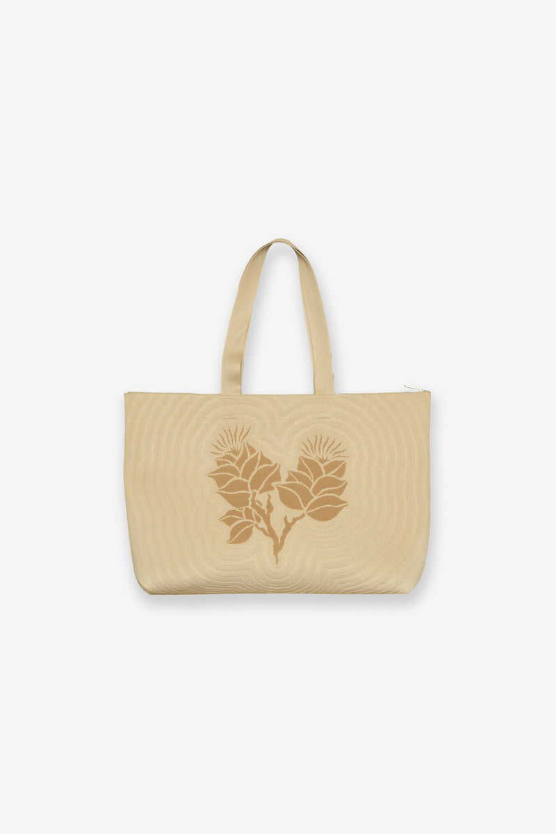 Salvage Public x Sig Zane Designs - Jacquard Weekender Bag - Tan