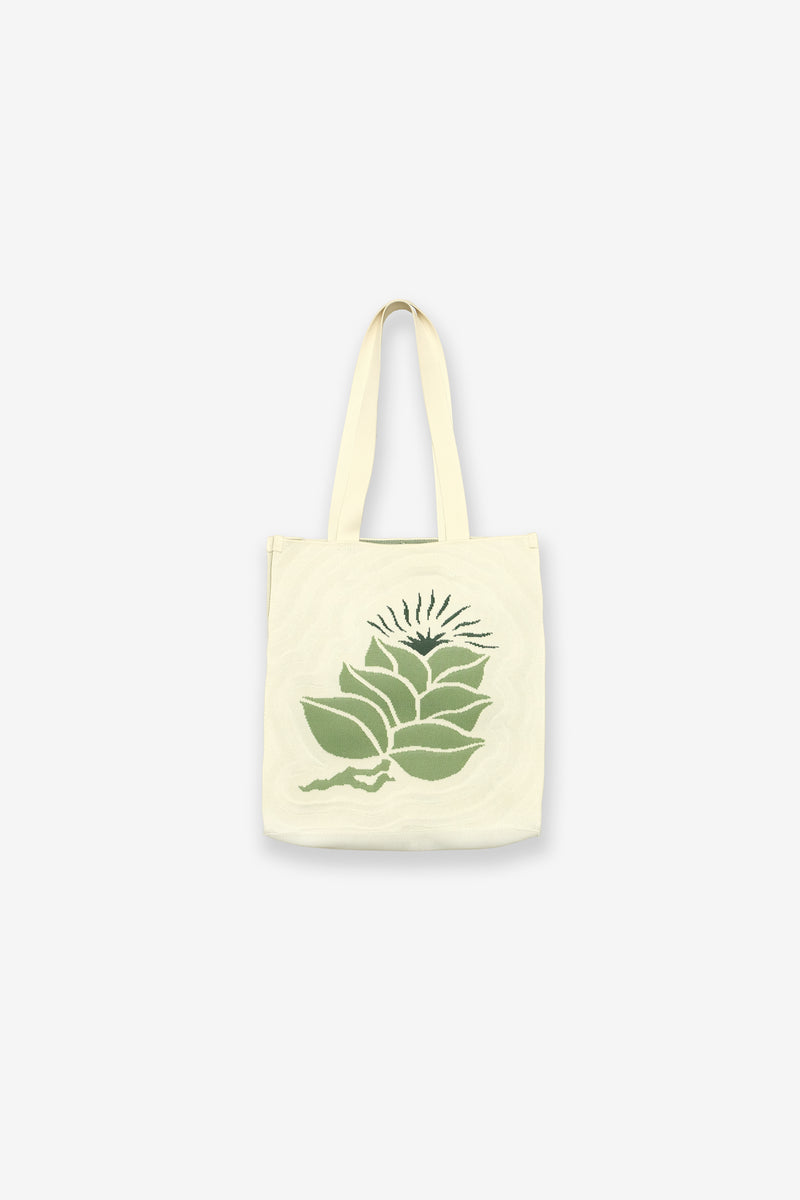 Salvage Public x Sig Zane Designs - Jacquard Knit Market Bag - Macadamia