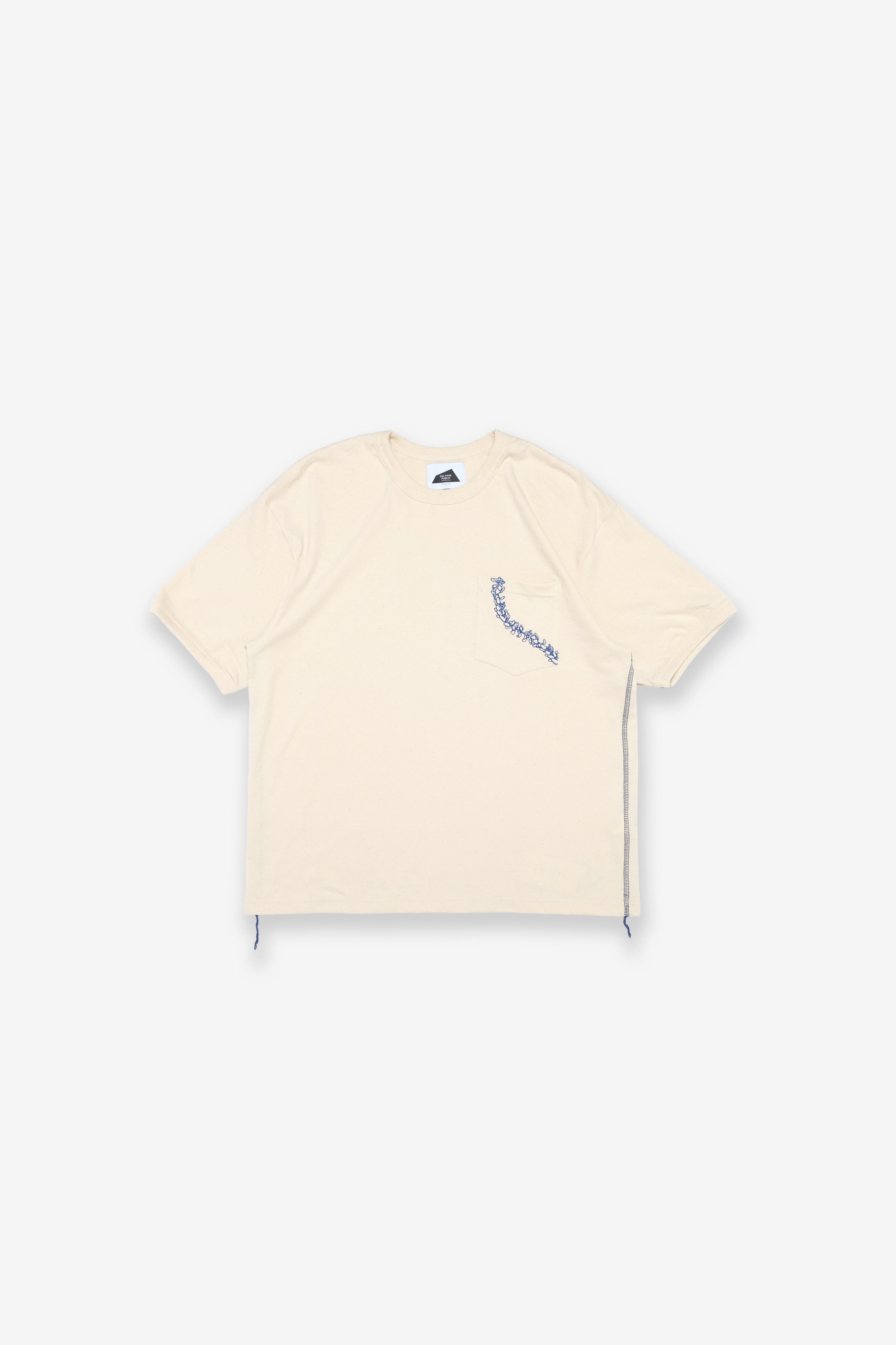 Silk Noil Ringer T-Shirt - Natural