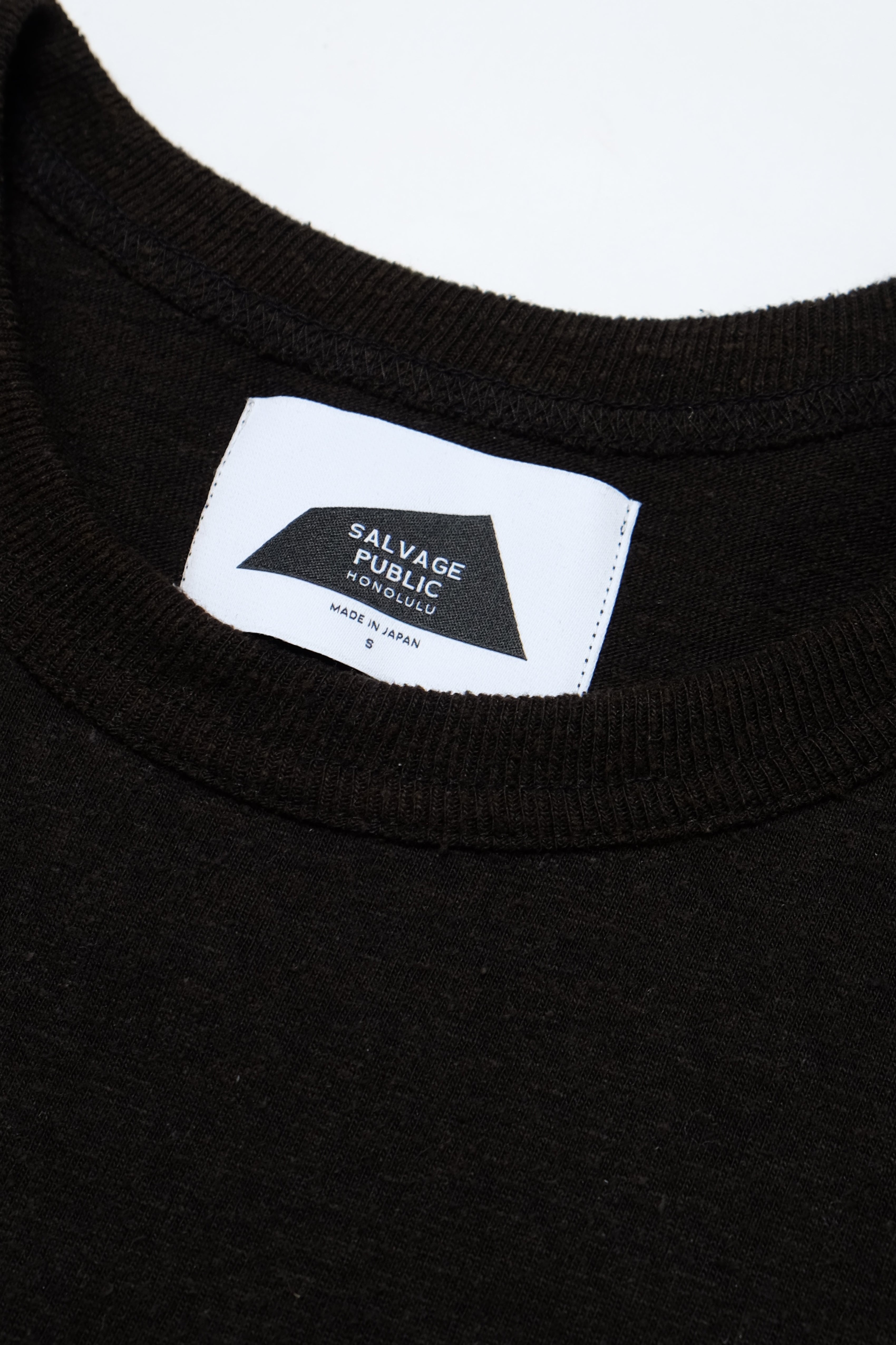 Silk Noil Ringer T-Shirt - Black