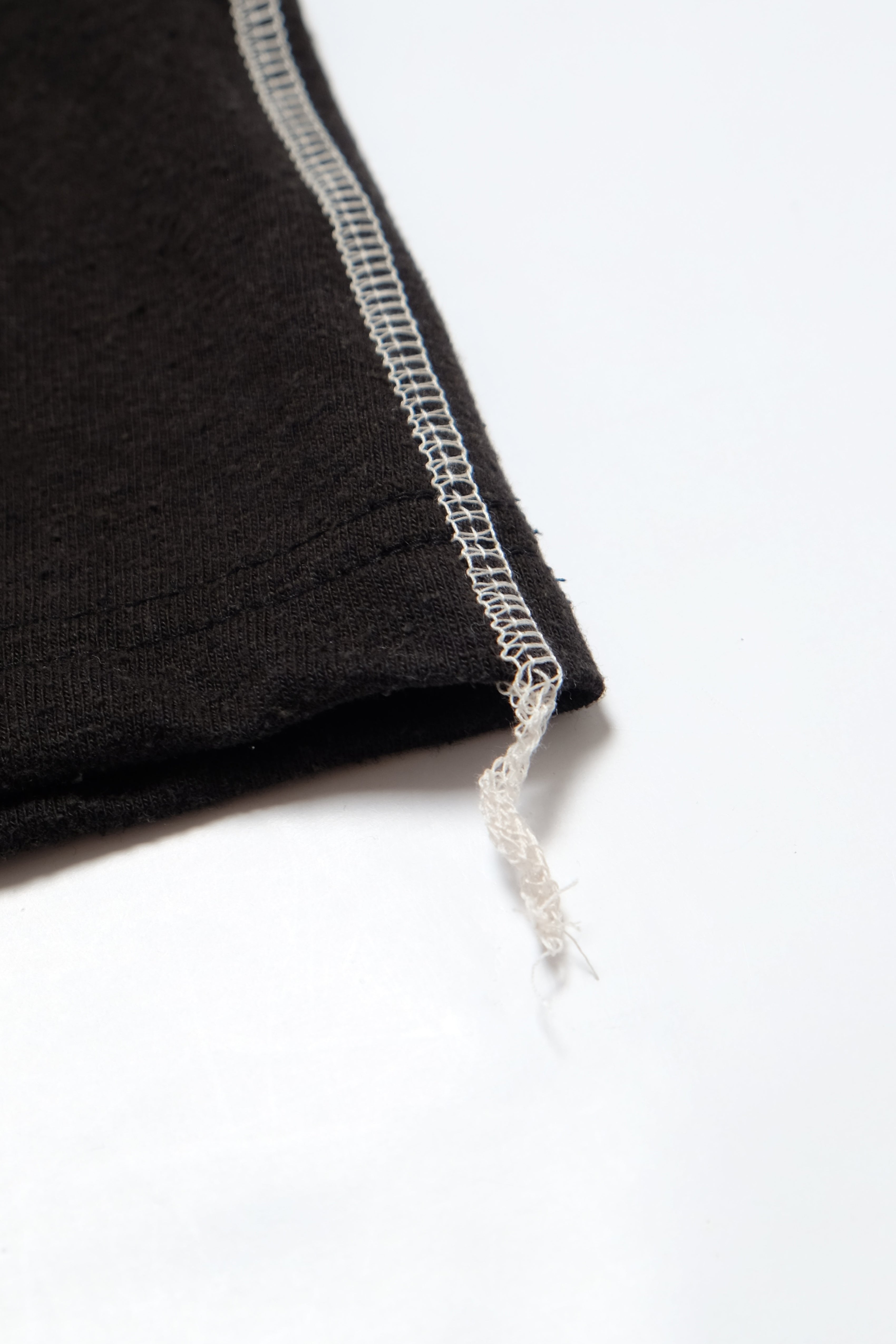 Silk Noil Ringer T-Shirt - Black
