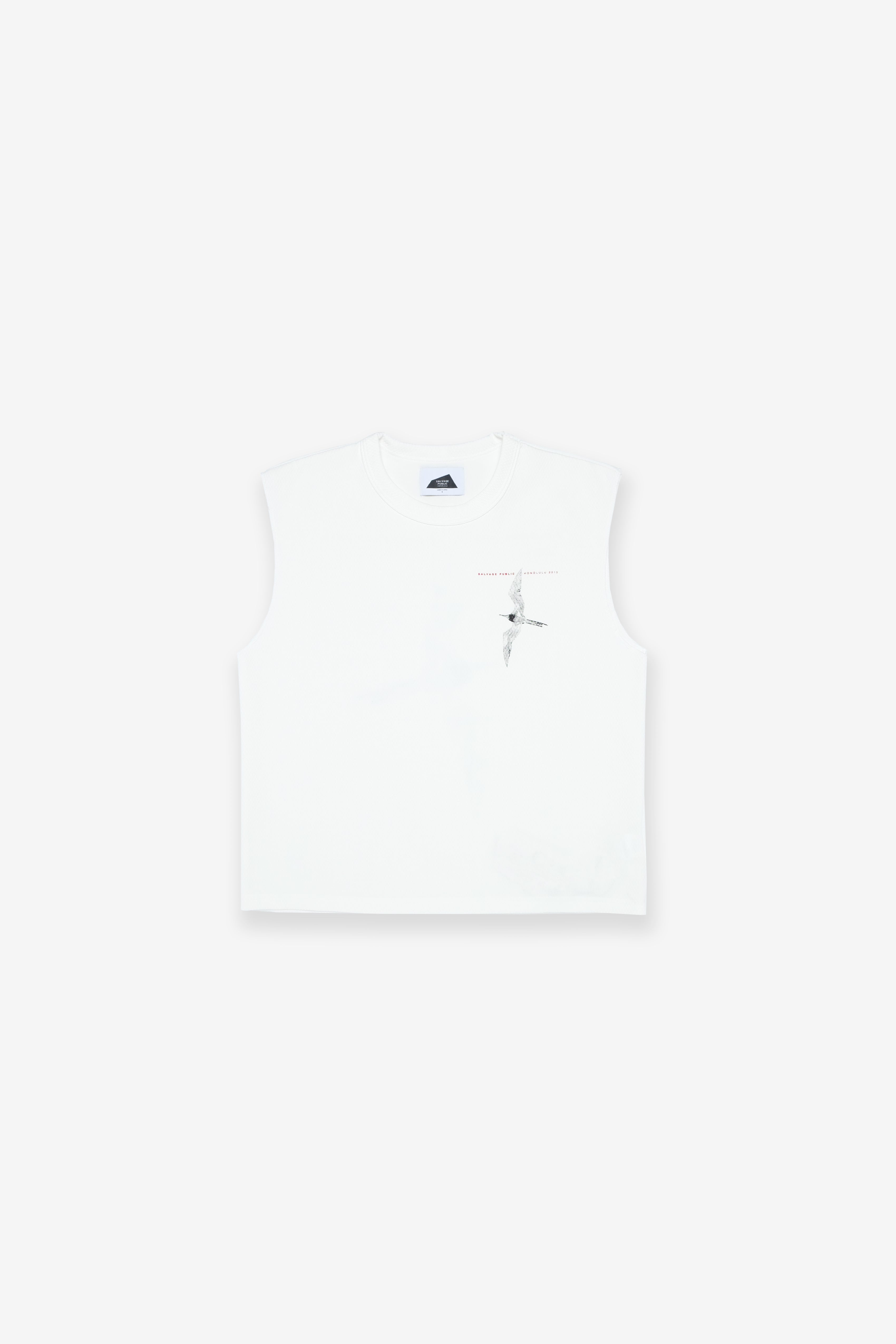 Honeycomb UPF Sleeveless - Iwa Bird - White