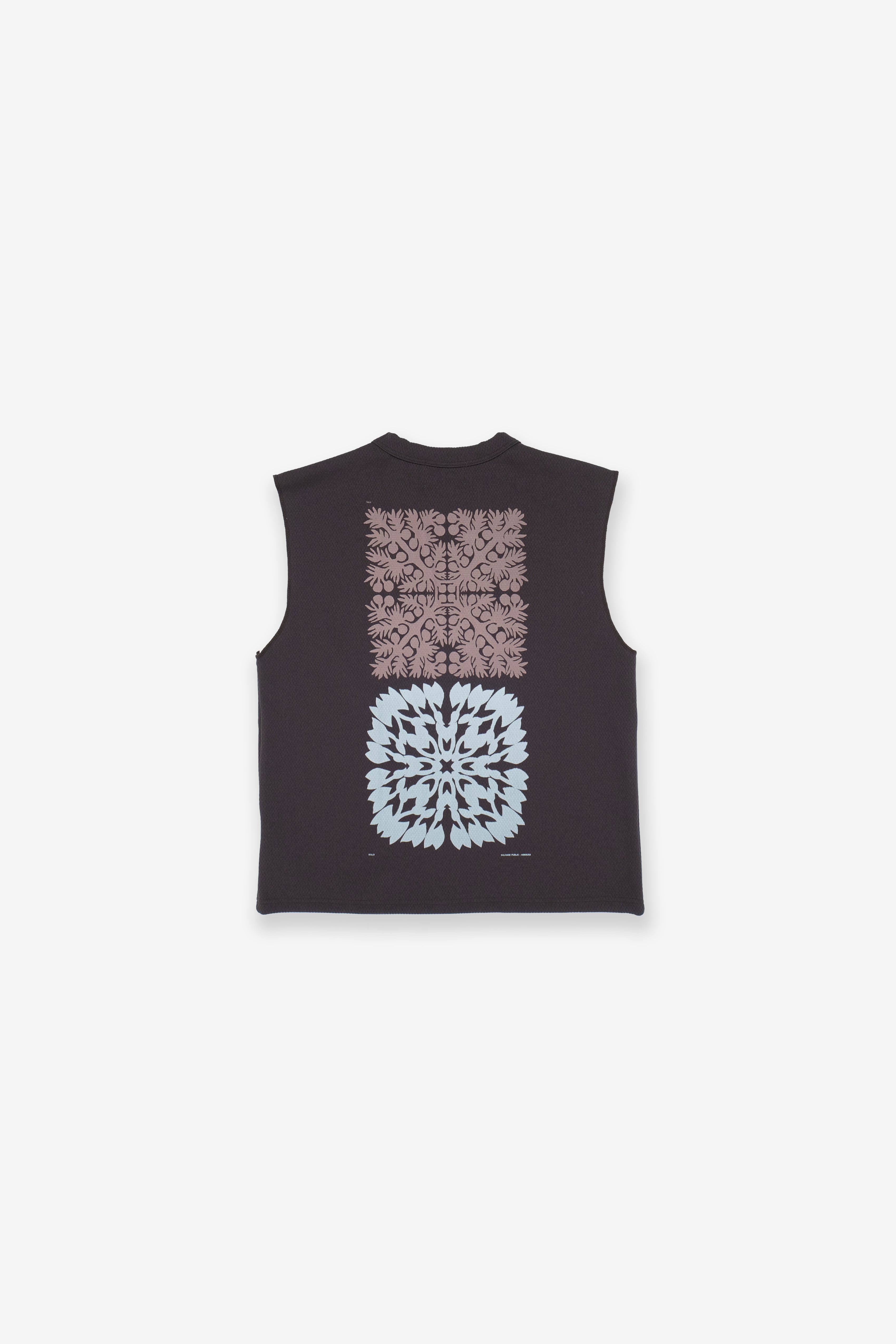 Honeycomb UPF Sleeveless - Double Quilt - Charcoal Brown
