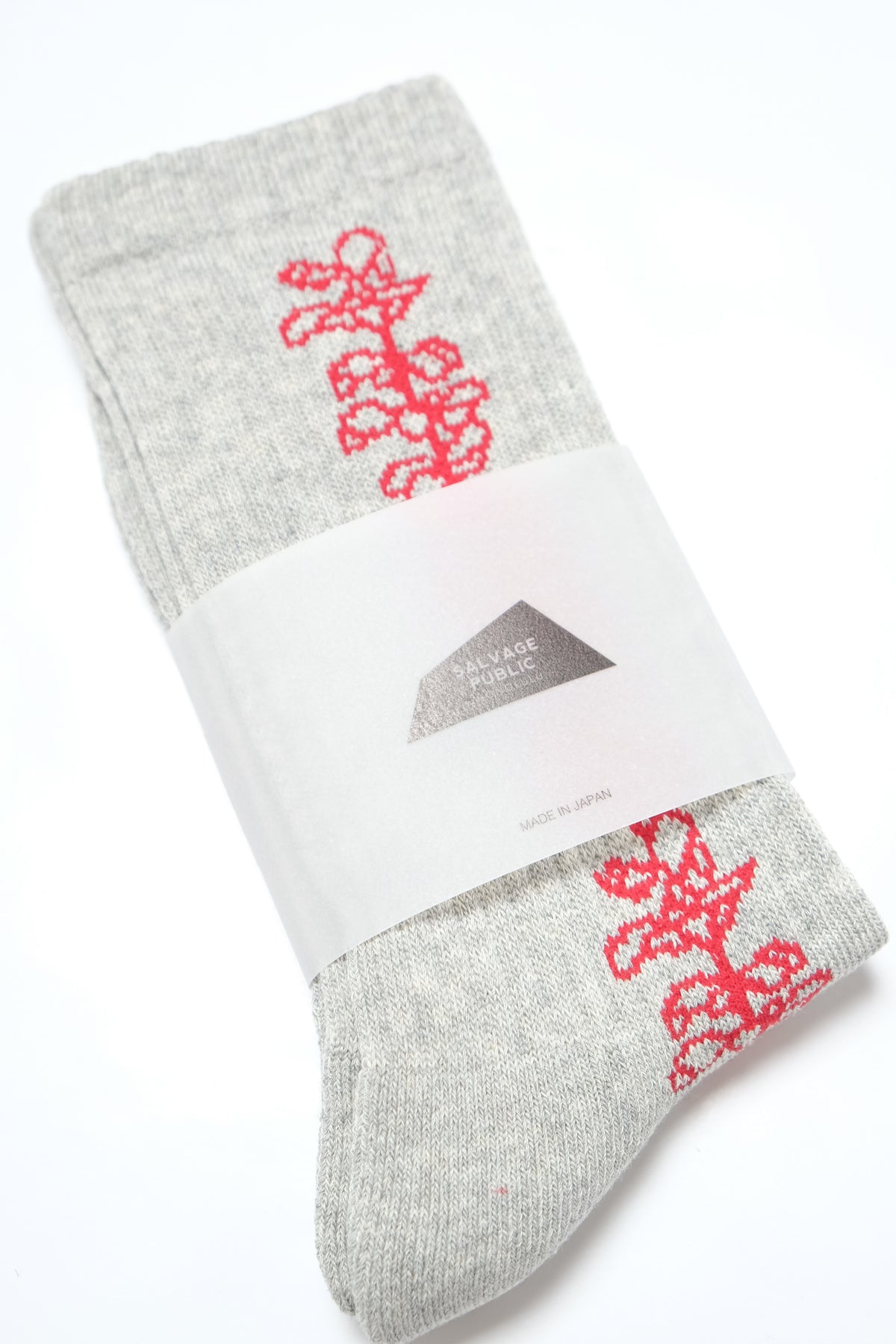Socks - Lei - HeatherGrey/Red